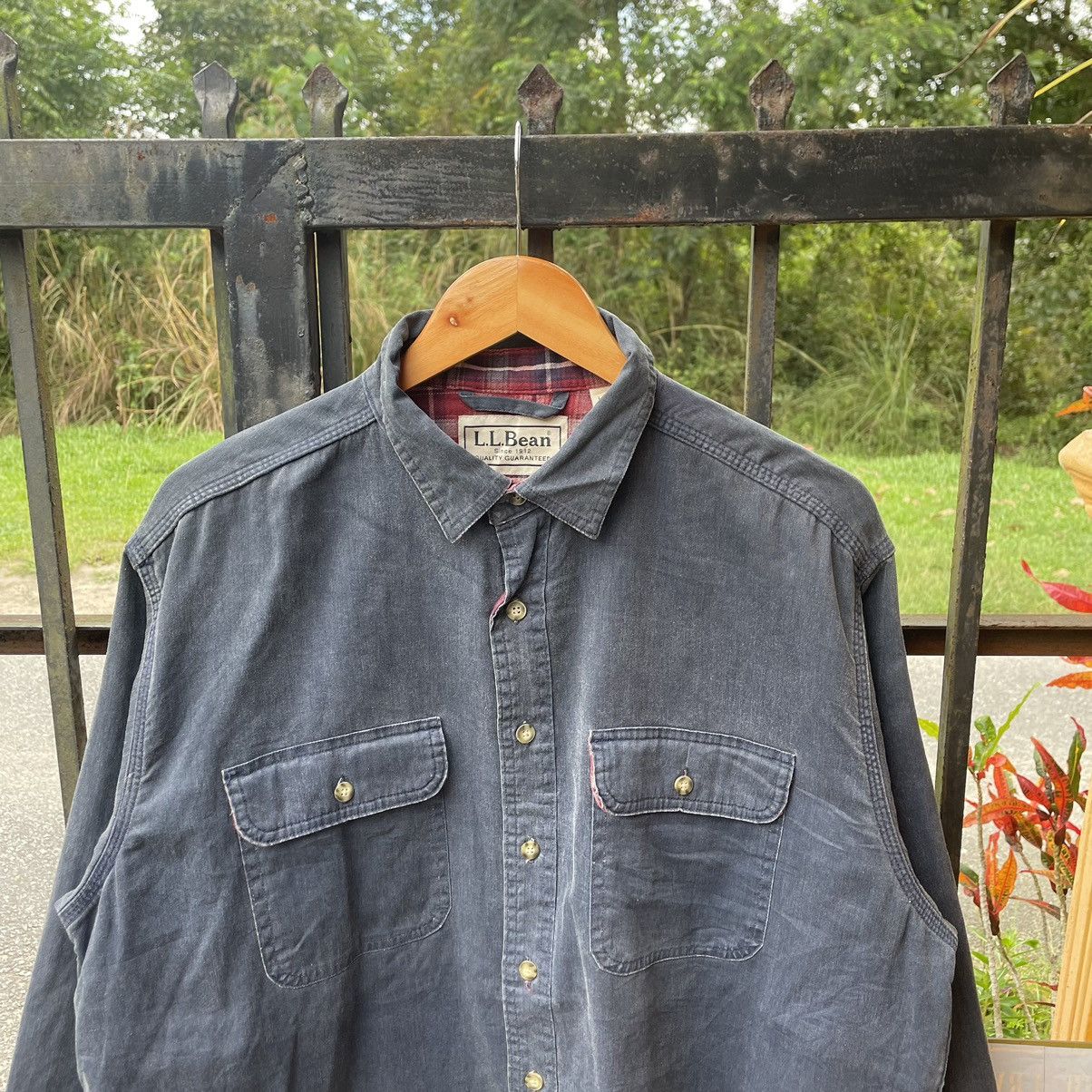 L.L. Bean × Vintage 🔥Vintage L.L.Bean Double Pocket Checkerd Inside Chore Jacket Size US L / EU 52-54 / 3 - 3 Thumbnail