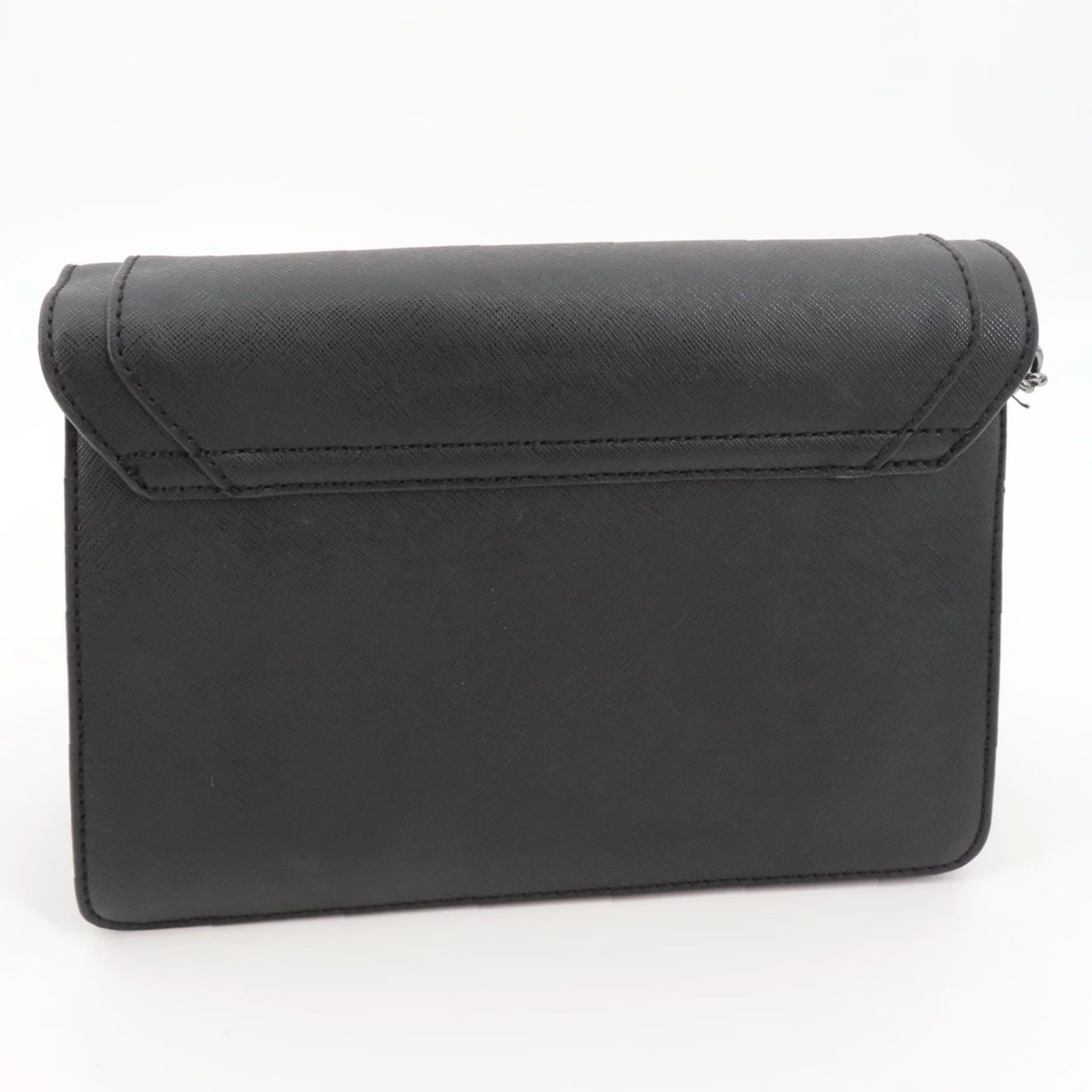 Guess GUESS Wallander Crossbody Bag Faux Leather Black Magnetic Flap Purse Handbag Women Size ONE SIZE - 6 Thumbnail