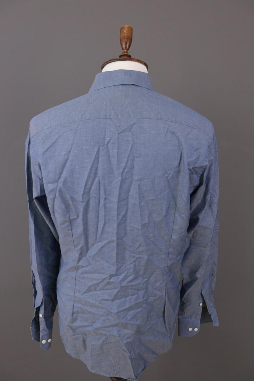 Eton Eton Blue Contemporary Wr Free Cotton Shirt Size 42 / 16 Size US M / EU 48-50 / 2 - 7 Thumbnail