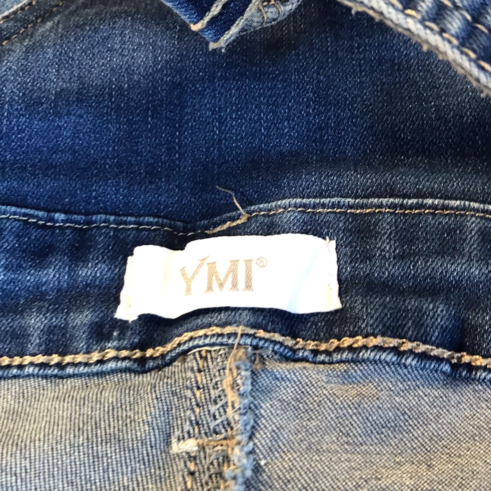 Vintage YMI Blue Jean Overalls Juniors Size 5/27 Blue Denim 5-Pocket Spring Summer Women's Size 27" / US 4 / IT 40 - 3 Thumbnail