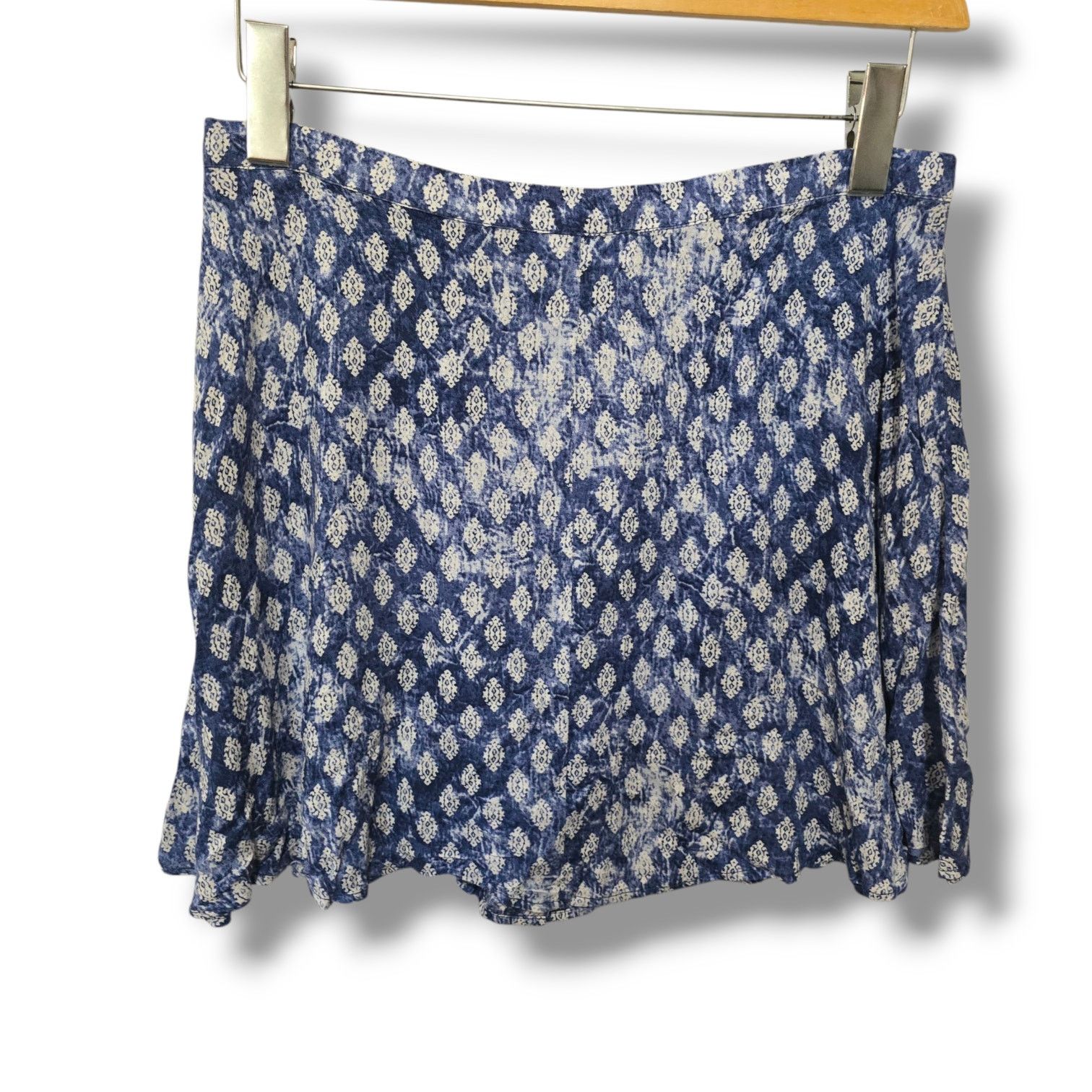 Other FULL TILT Juniors Blue Batik Print Dobby Crepe Skater Skirt Size 30" / US 8 / IT 44 - 2 Thumbnail