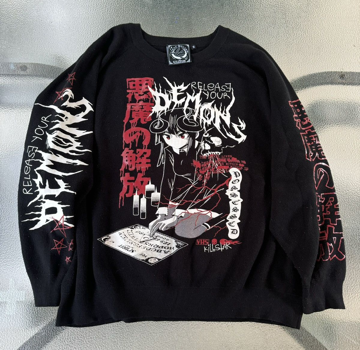 Killstar *RARE* Killstar “Release Your Demons” Anime Sweater (Size S) Size S / US 4 / IT 40 - 1 Thumbnail