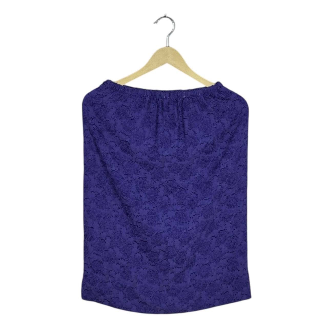 Dries Van Noten Dries Van Noten FW22 Purple Floral Textured Jacquard Skirt S Size 26" / US 2 / IT 38 - 2 Thumbnail