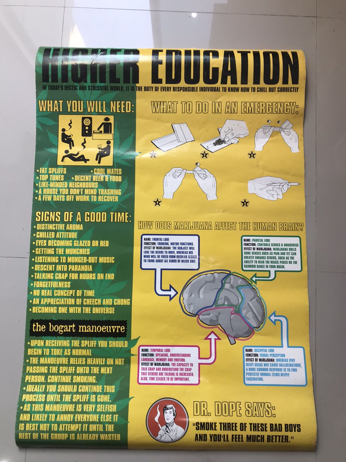 Hoodlamb × Hysteric Glamour Poster High Education Pot Weed Cannabis Marijuana made in Uk Size ONE SIZE - 16 Thumbnail