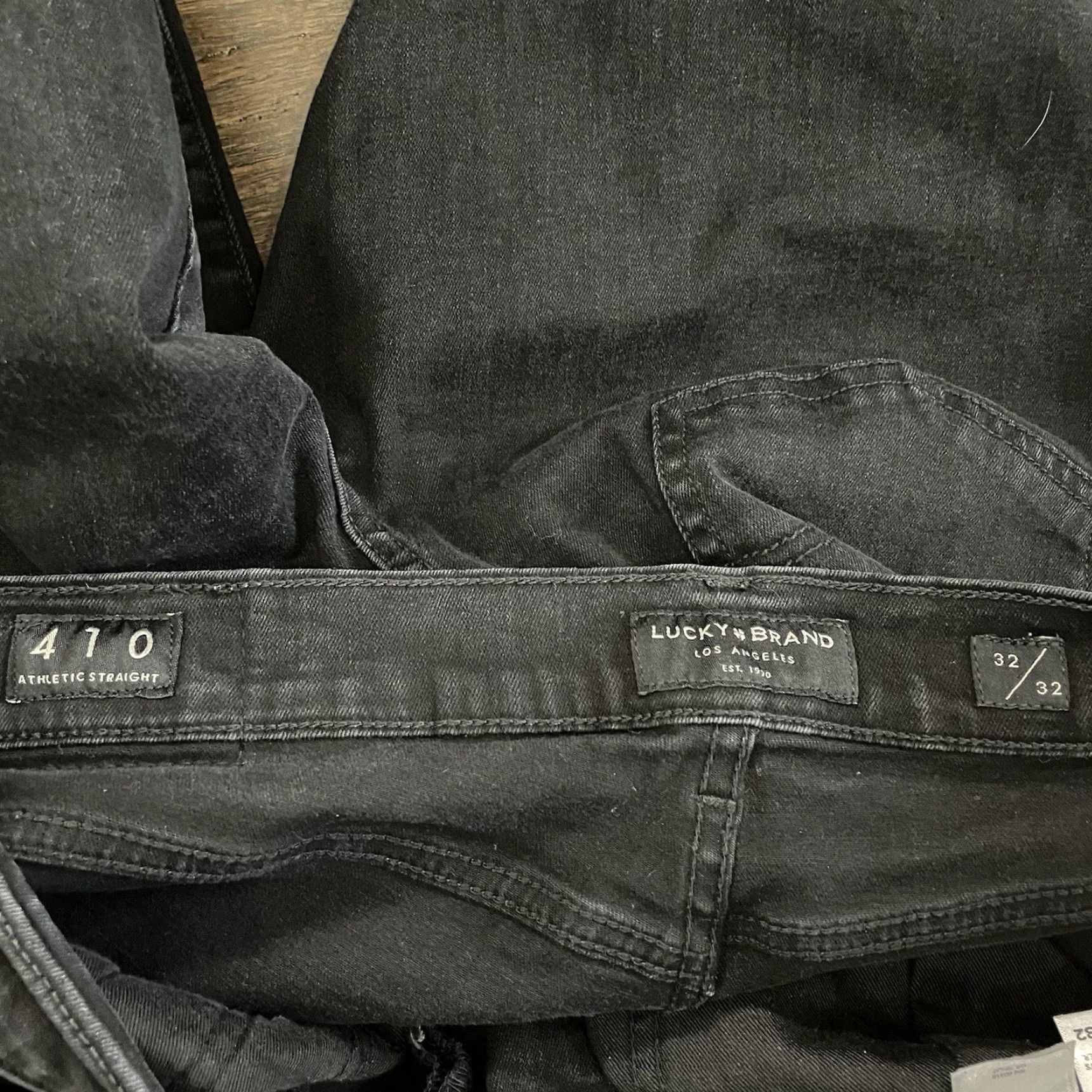 Lucky Brand Lucky Brand 410 Athletic Jeans Mens 32x32 Black Straight Size US 32 / EU 48 - 4 Thumbnail