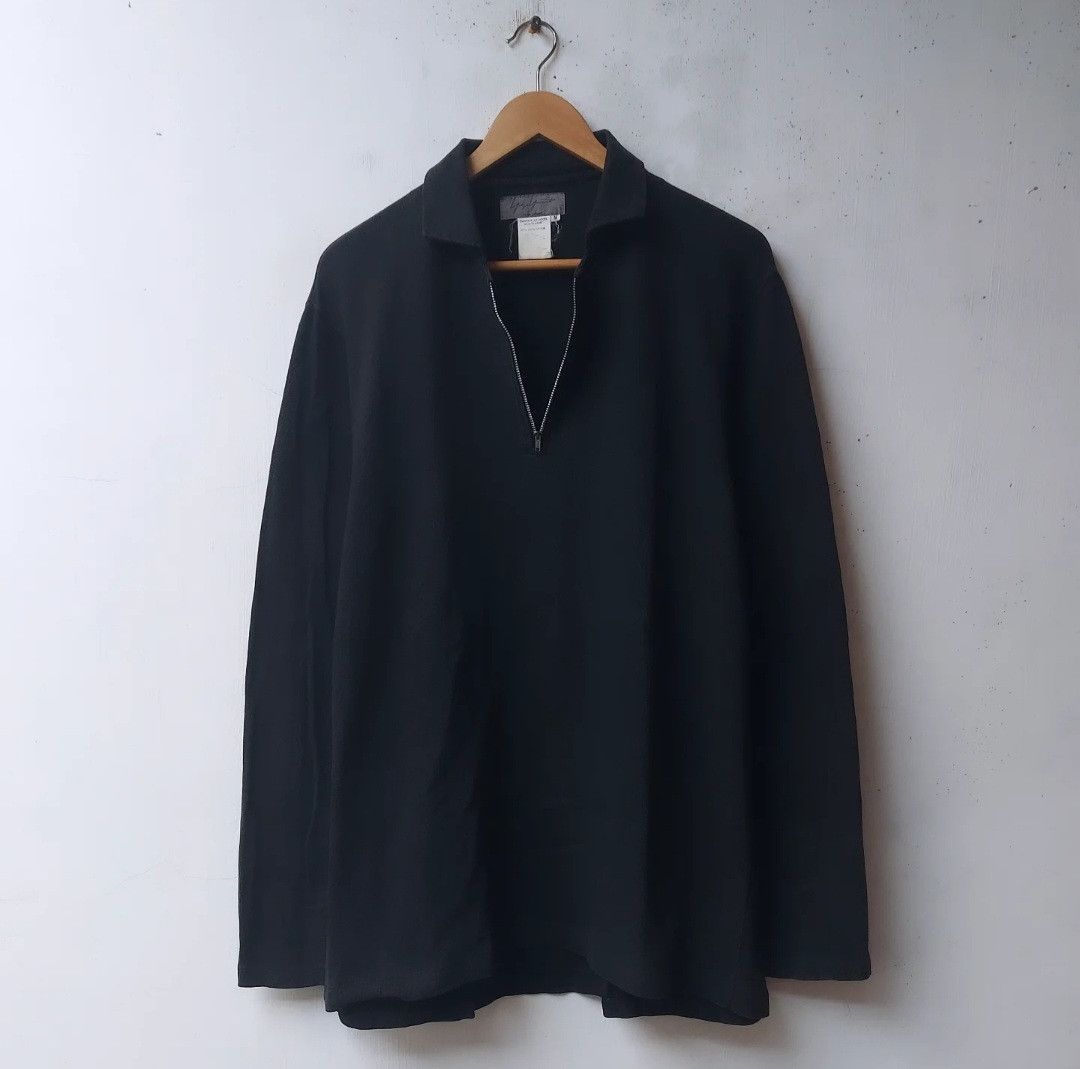 Designer Vtg Yohji Yamamoto Pour Homme Half Zip Size US M / EU 48-50 / 2 - 2 Thumbnail