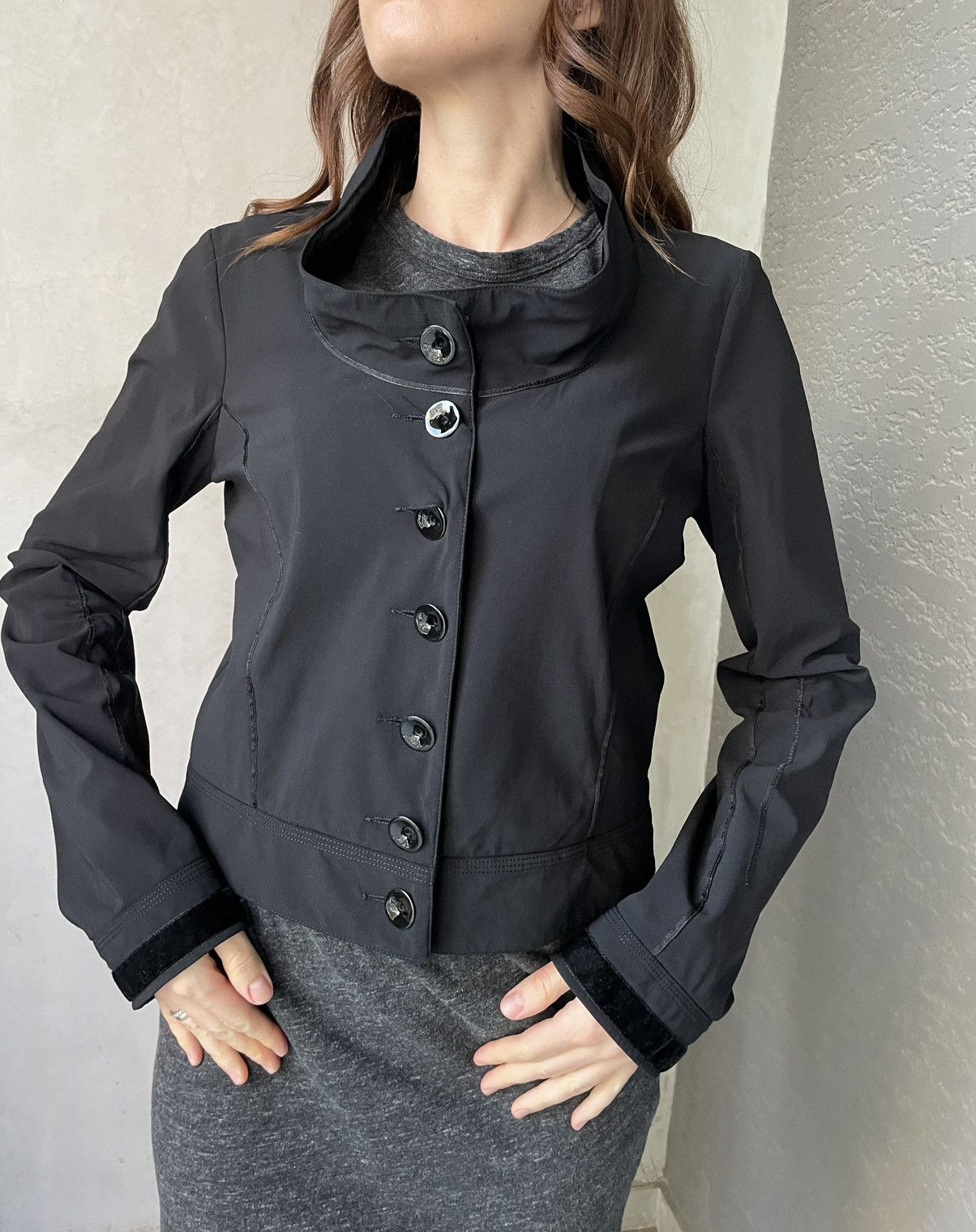 Marithe + Francois Girbaud Womens blazer Marithe Francois Girbaud Size F 42 Color Black Size M / US 6-8 / IT 42-44 - 24 Thumbnail