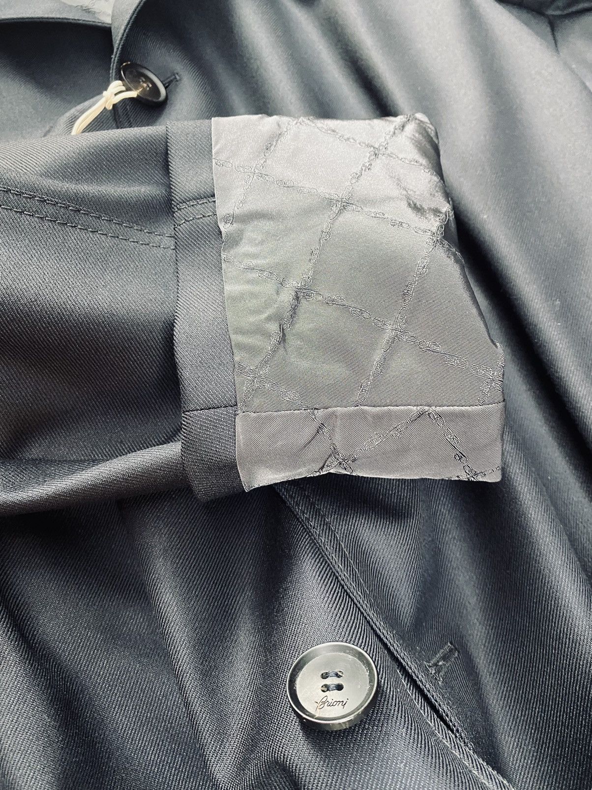 Brioni Brioni 🇮🇹 black storm system wool bond belted topcoat L NEW Size US L / EU 52-54 / 3 - 22 Thumbnail