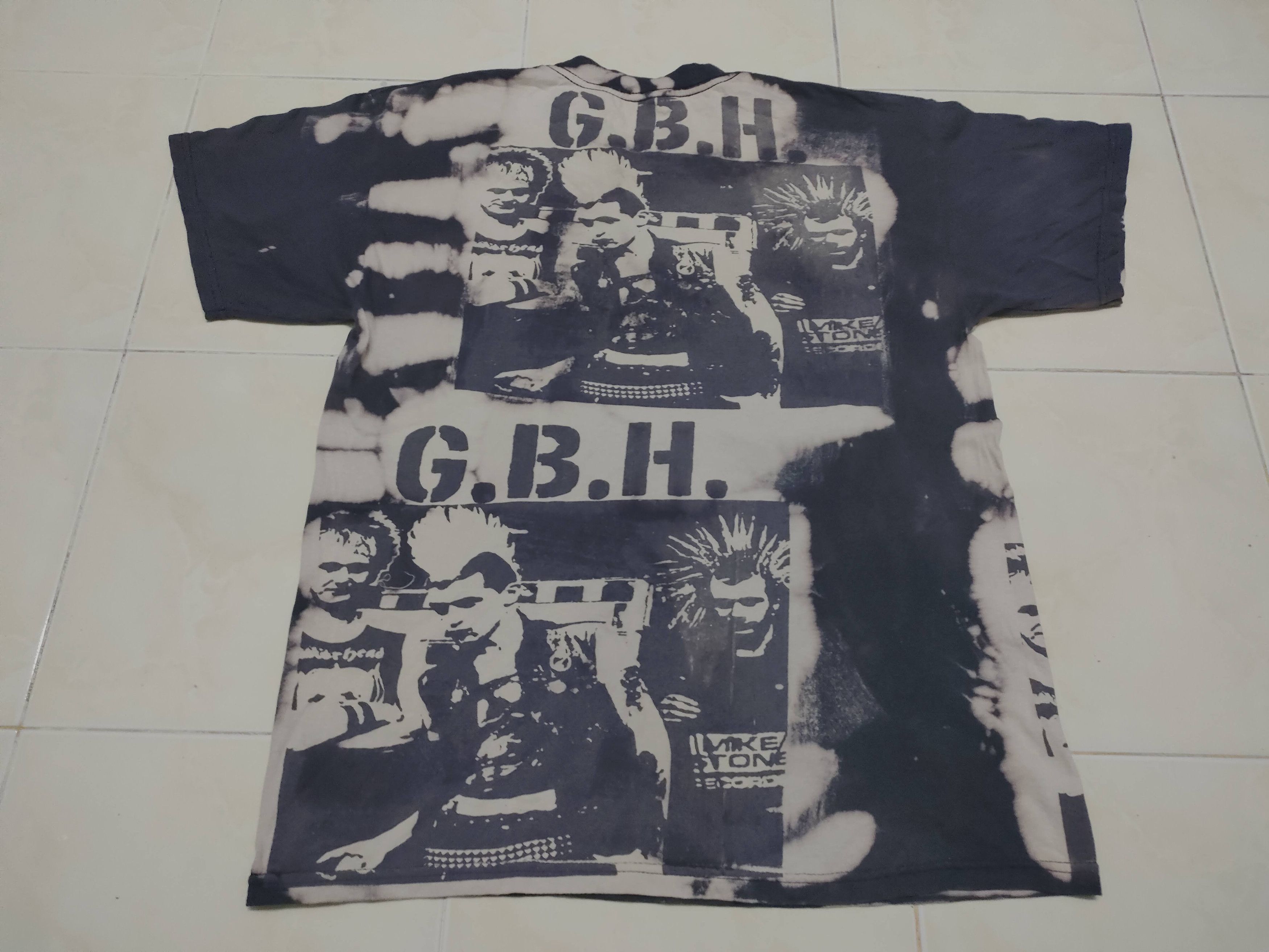 Band Tees Vintage Otis Design Asic Wash TieDye Punk GBH Music Rock Tee Size US XL / EU 56 / 4 - 2 Thumbnail