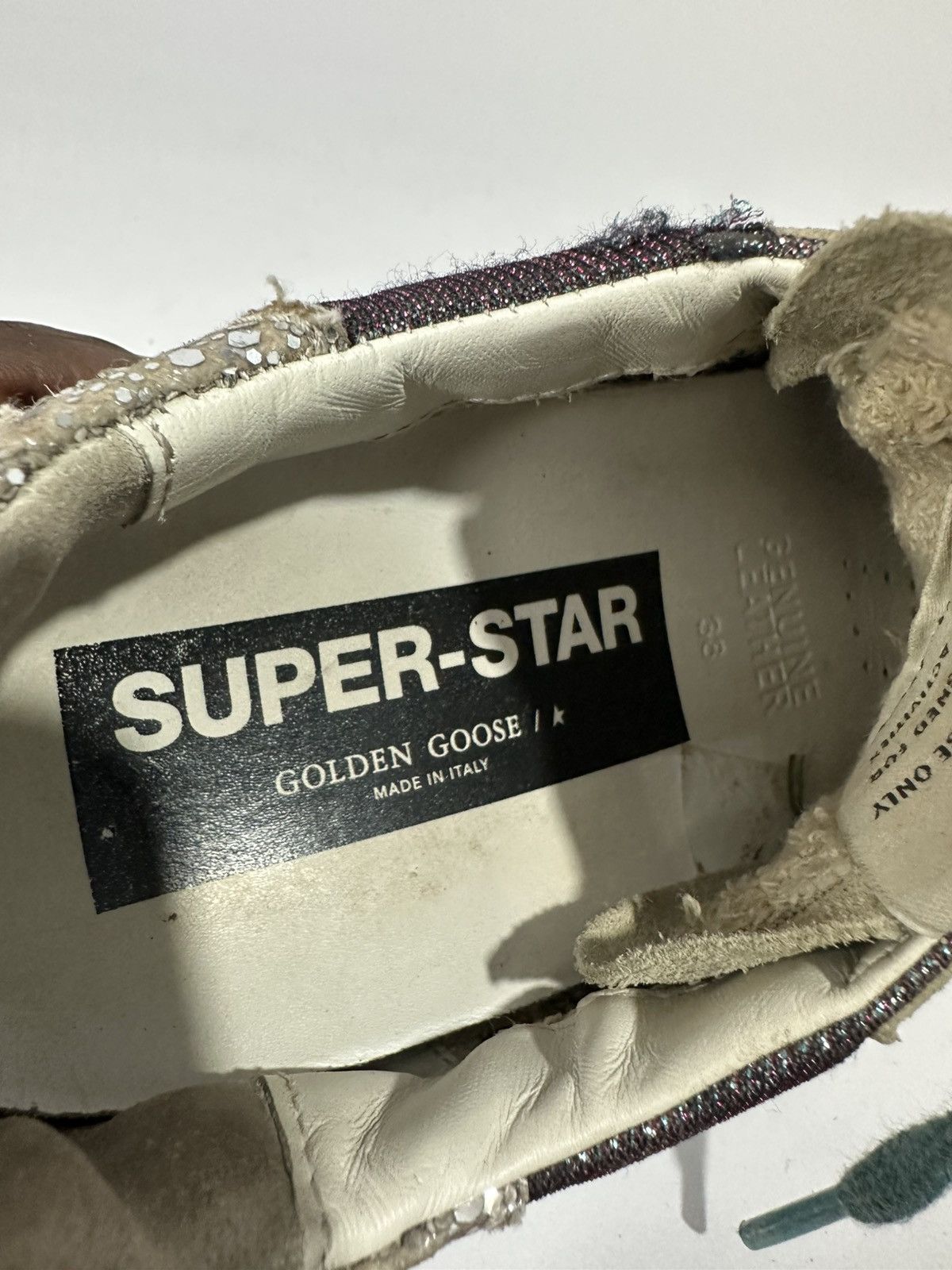 Golden Goose Golden Goose Superstar Glitter & Suede Multicolored Sneakers Size US 8 / IT 38 - 8 Thumbnail