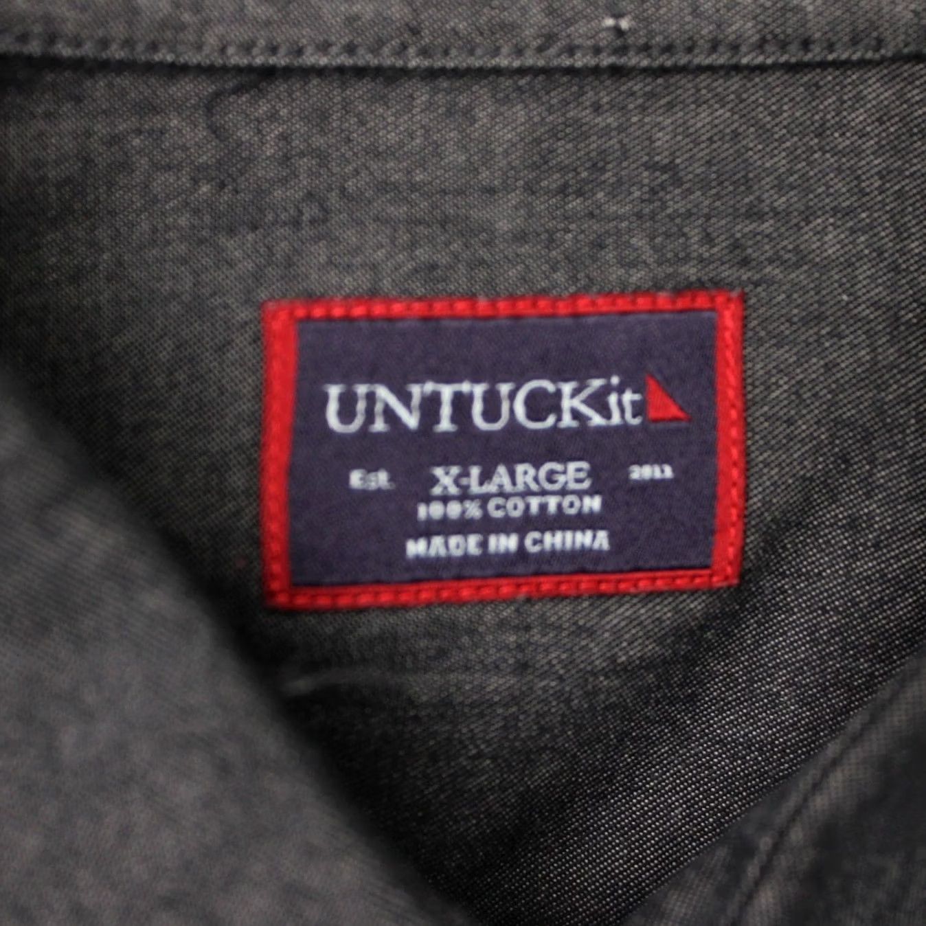 UNTUCKit UNTUCKit Shirt Mens XL Gray Long Sleeve Button Up Casual Preppy Cotton Size US XL / EU 56 / 4 - 6 Thumbnail