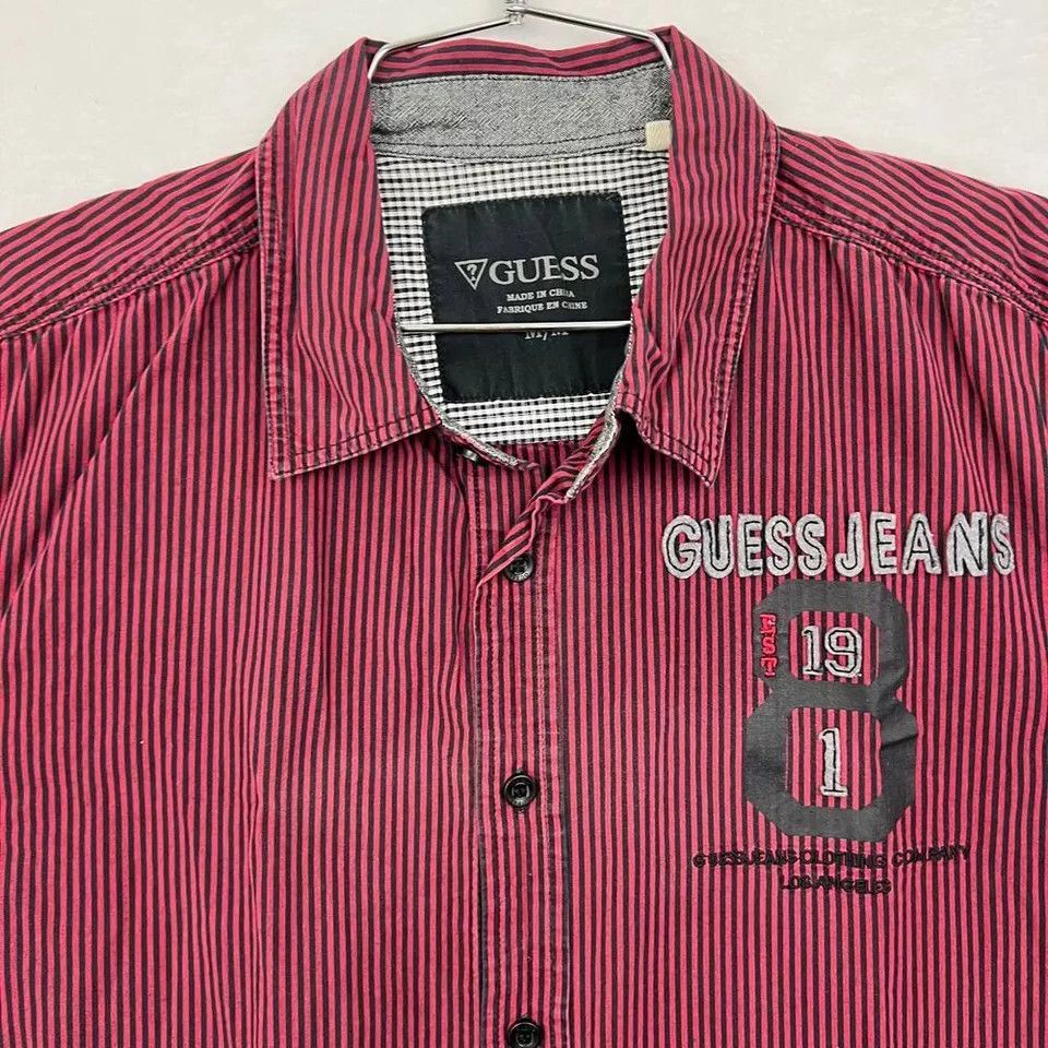 Guess Guess Jeans Shirt Men Stripes Button Up Long Sleeve Cotton M Size US M / EU 48-50 / 2 - 3 Thumbnail
