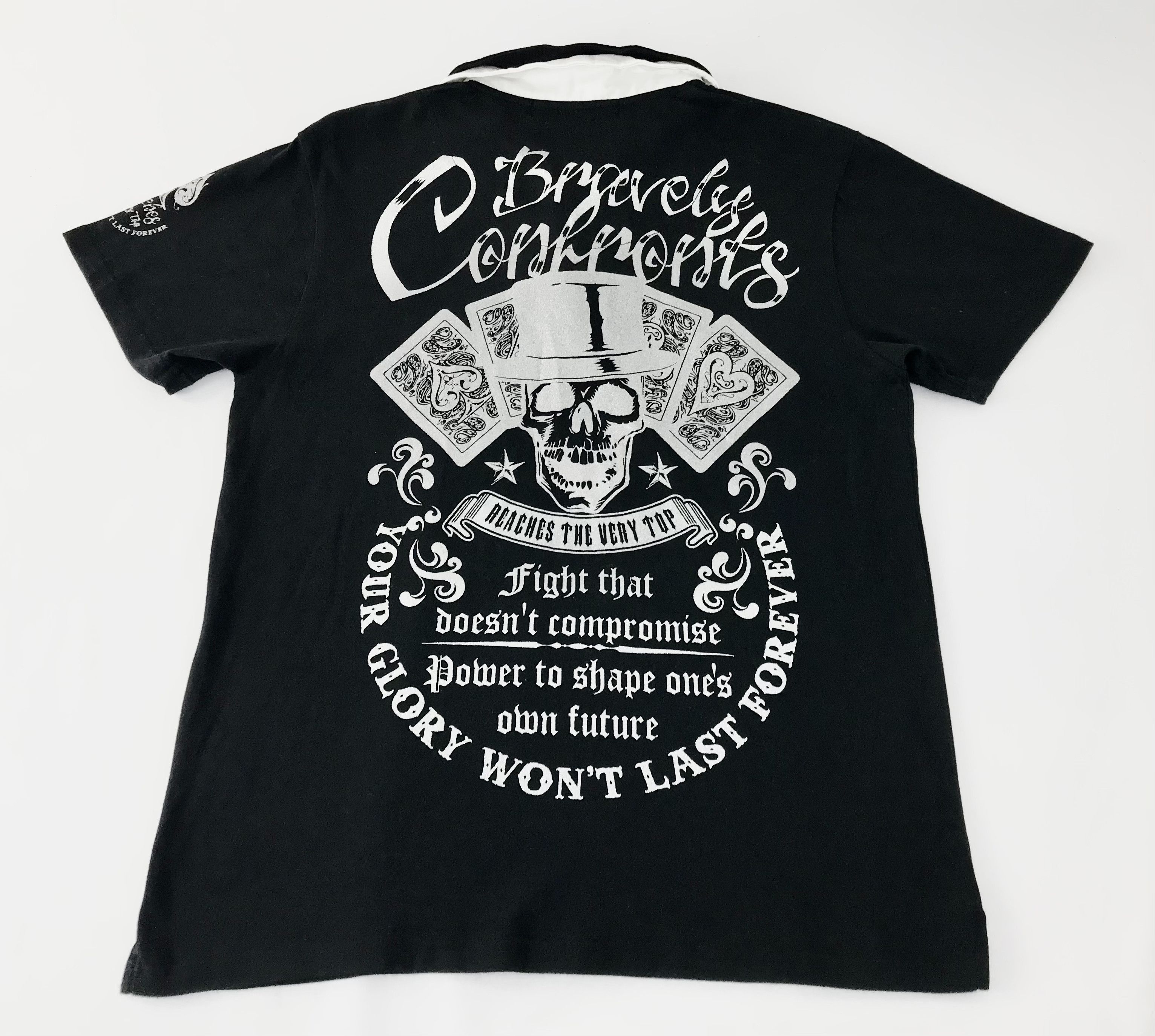 Japanese Brand Vintage Euroyal Printed Skull The Back Side Polo shirt Size US M / EU 48-50 / 2 - 2 Thumbnail