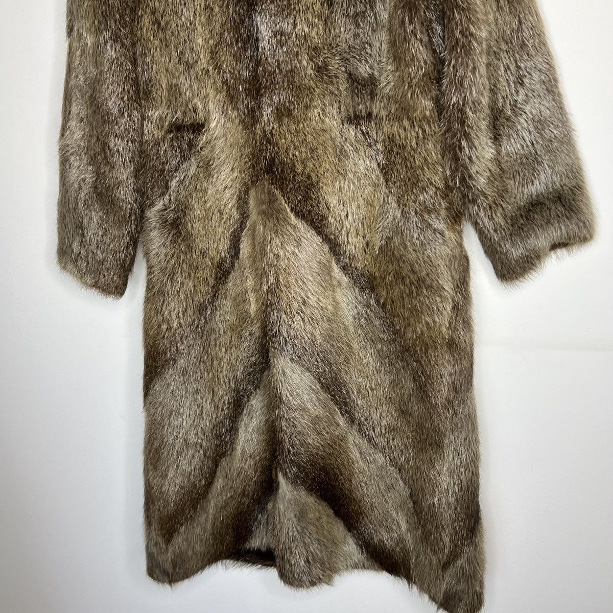 90s Vintage Real Rabbit Fur Coat Jacket Heavy Opium Punk Y2K