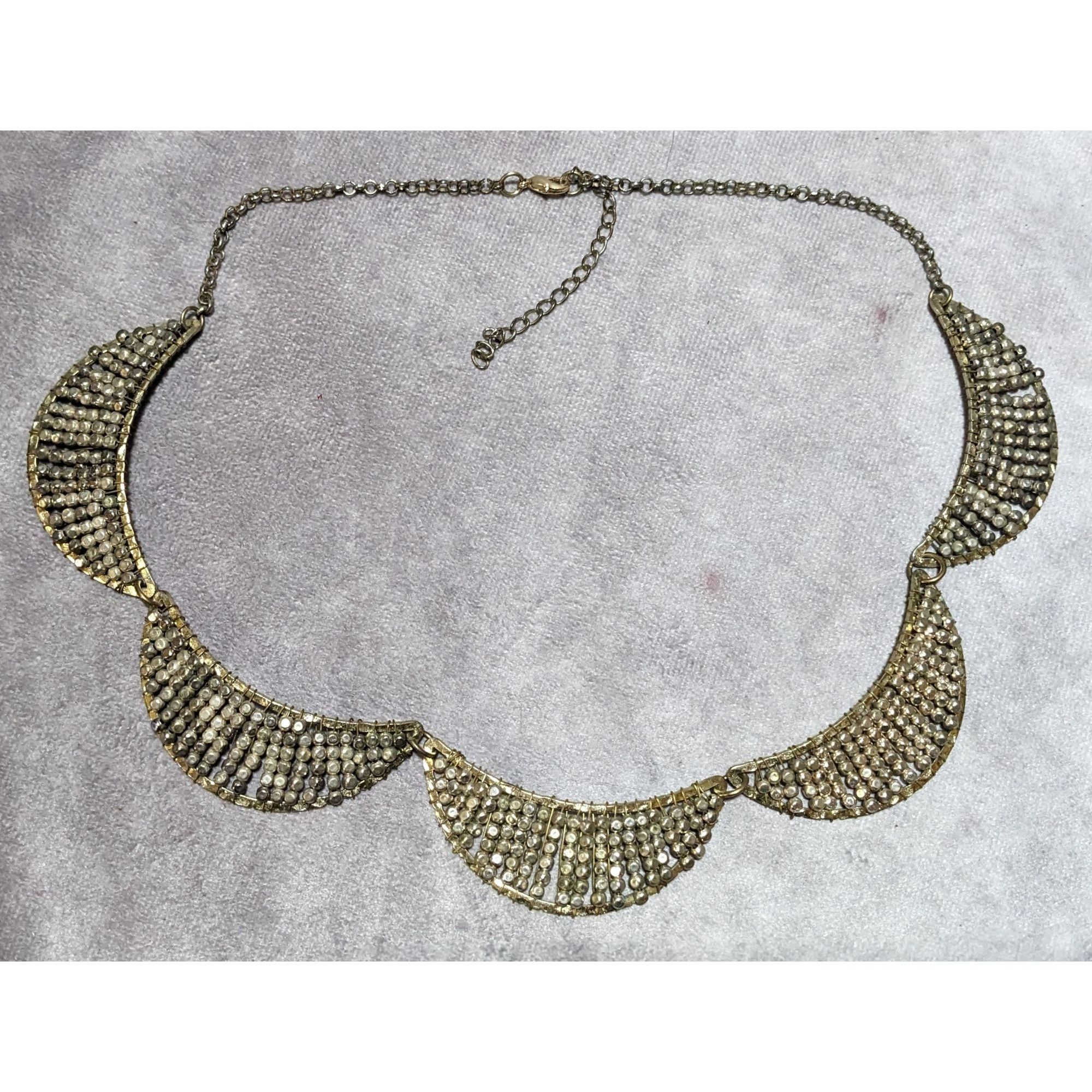 Other Retro Beaded Scalloped Metallic Necklace Size ONE SIZE - 8 Thumbnail