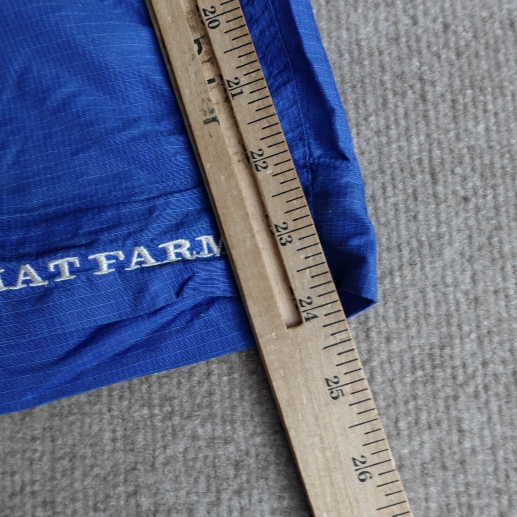 Phat Farm Phat Farm Mens Shorts 2XL Blue Solid Embroidered Ripstop Nylon Vintage Chino Pockets Summer Spring Mens Size US 39 - 6 Thumbnail
