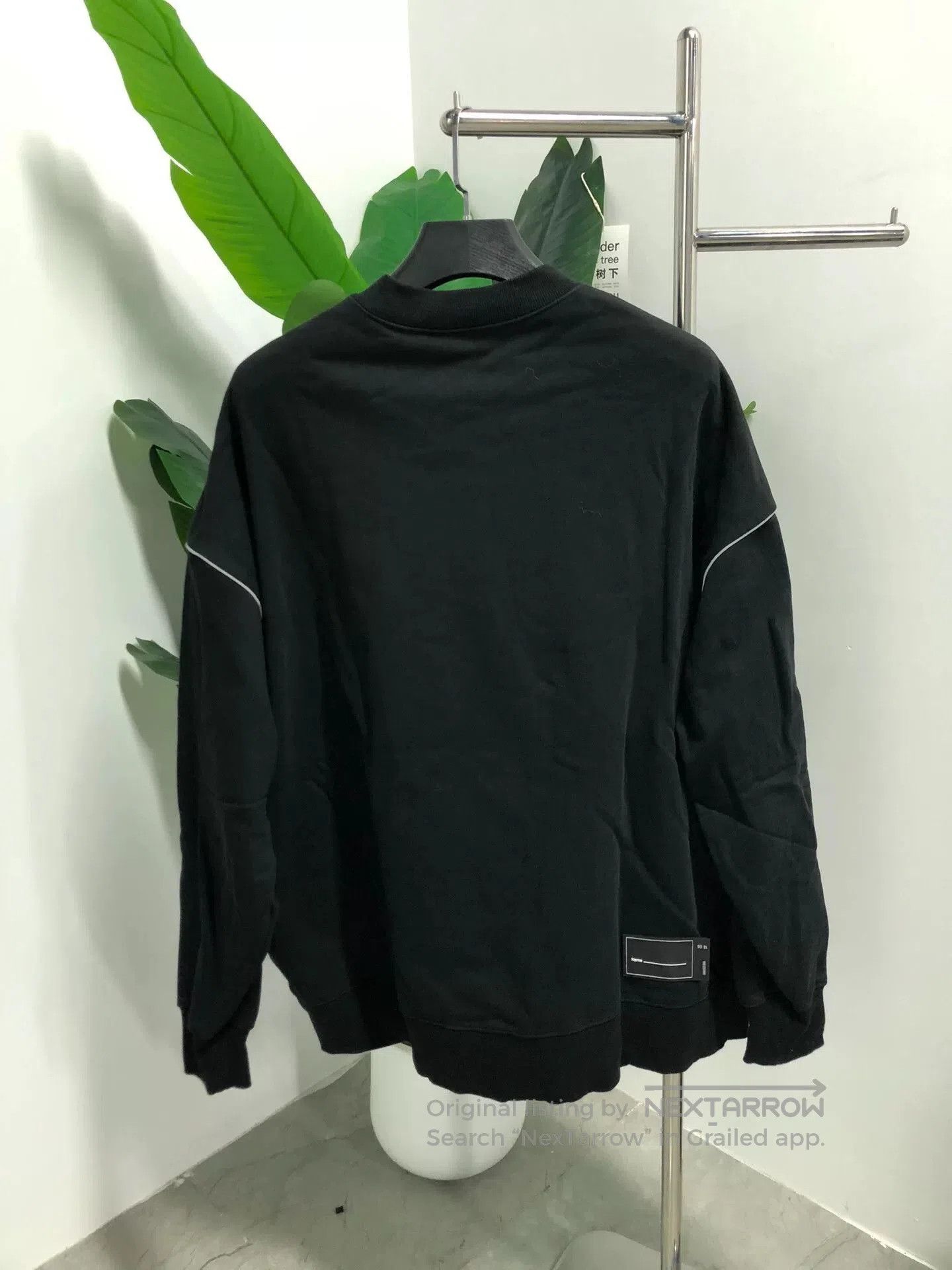 WE11DONE We11done Black Reflective Long Sleeve Sweatshirt. Size US S / EU 44-46 / 1 - 2 Thumbnail