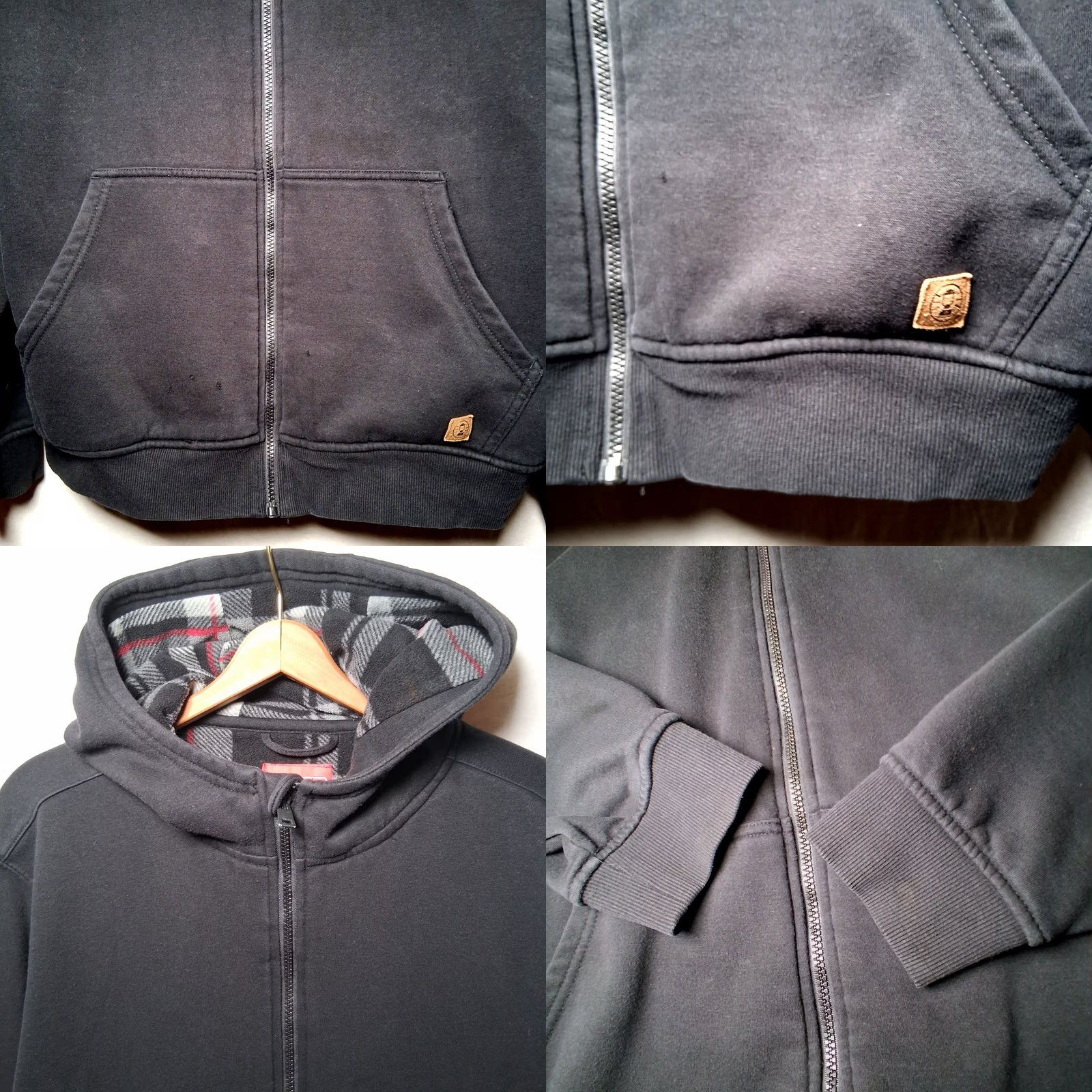 Vintage Coleman Hoodie Men XL Black Full Zip Fleece Lined Workwear Shirt Size US XL / EU 56 / 4 - 9 Thumbnail