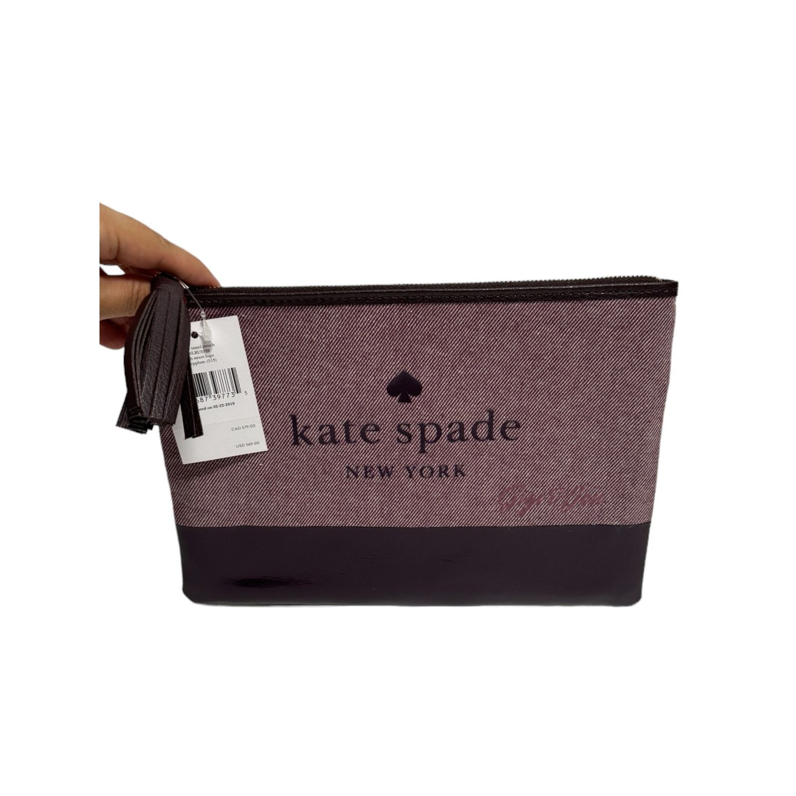 Kate Spade Kate Spade Women Large Tassel PouchLogo Deep Plum Red Size ONE SIZE - 4 Thumbnail