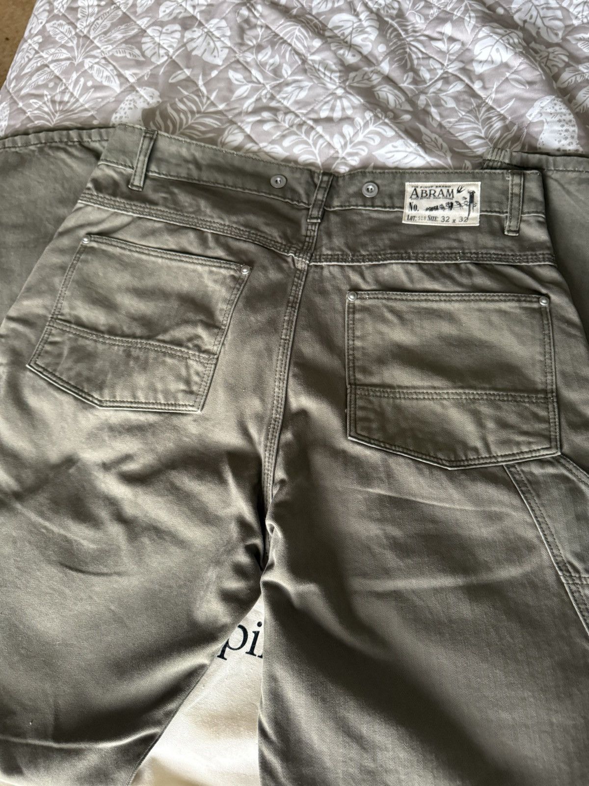 Other PINUP RAGS ABRAM OLIVE HBT PANT Size US 32 / EU 48 - 5 Thumbnail