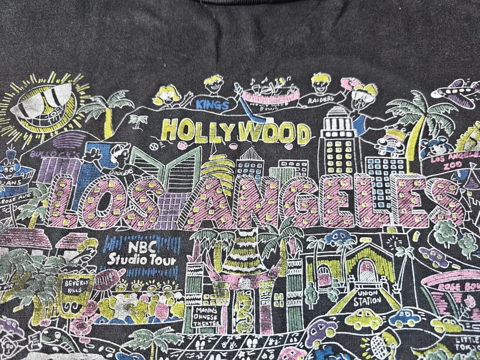 Vintage 80s Los Angeles Hollywood T-Shirt L Single Stich USA made Size US L / EU 52-54 / 3 - 6 Thumbnail