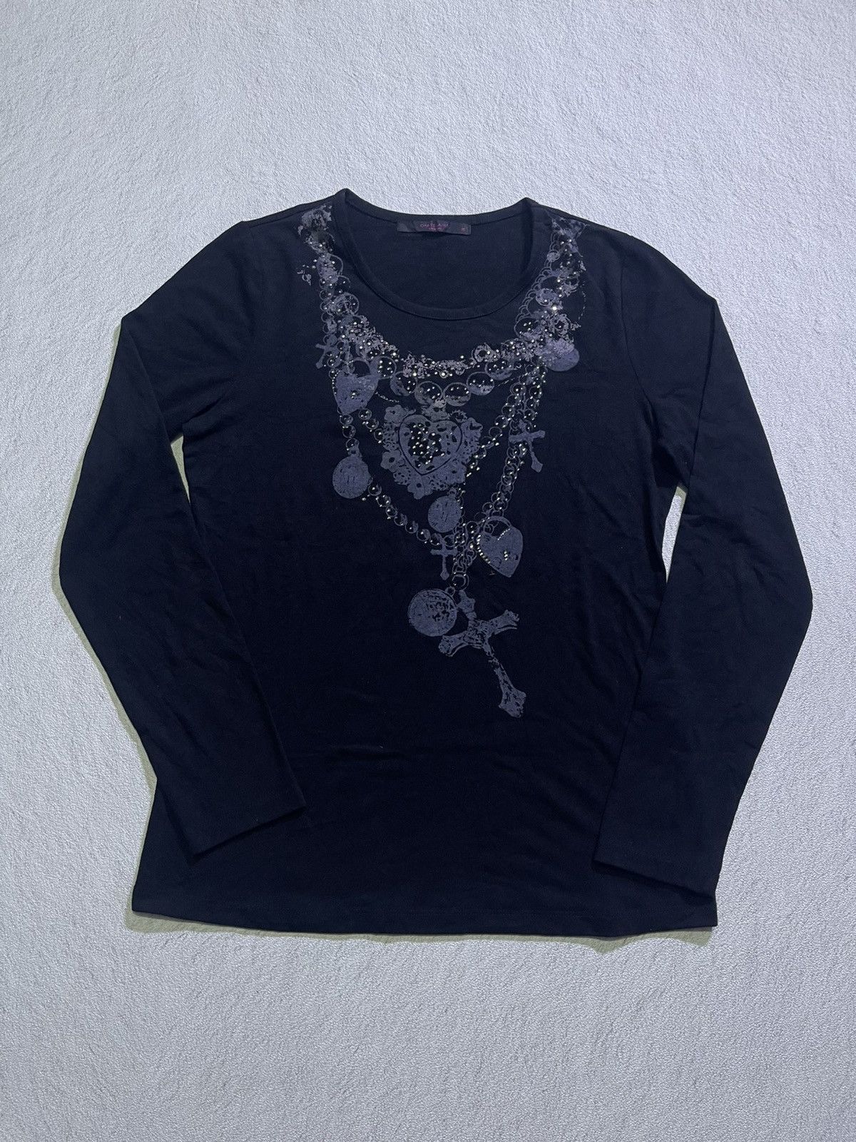 If Six Was Nine Y2K CHATELAINE long tshirt with motif cross Size US M / EU 48-50 / 2 - 1 Thumbnail