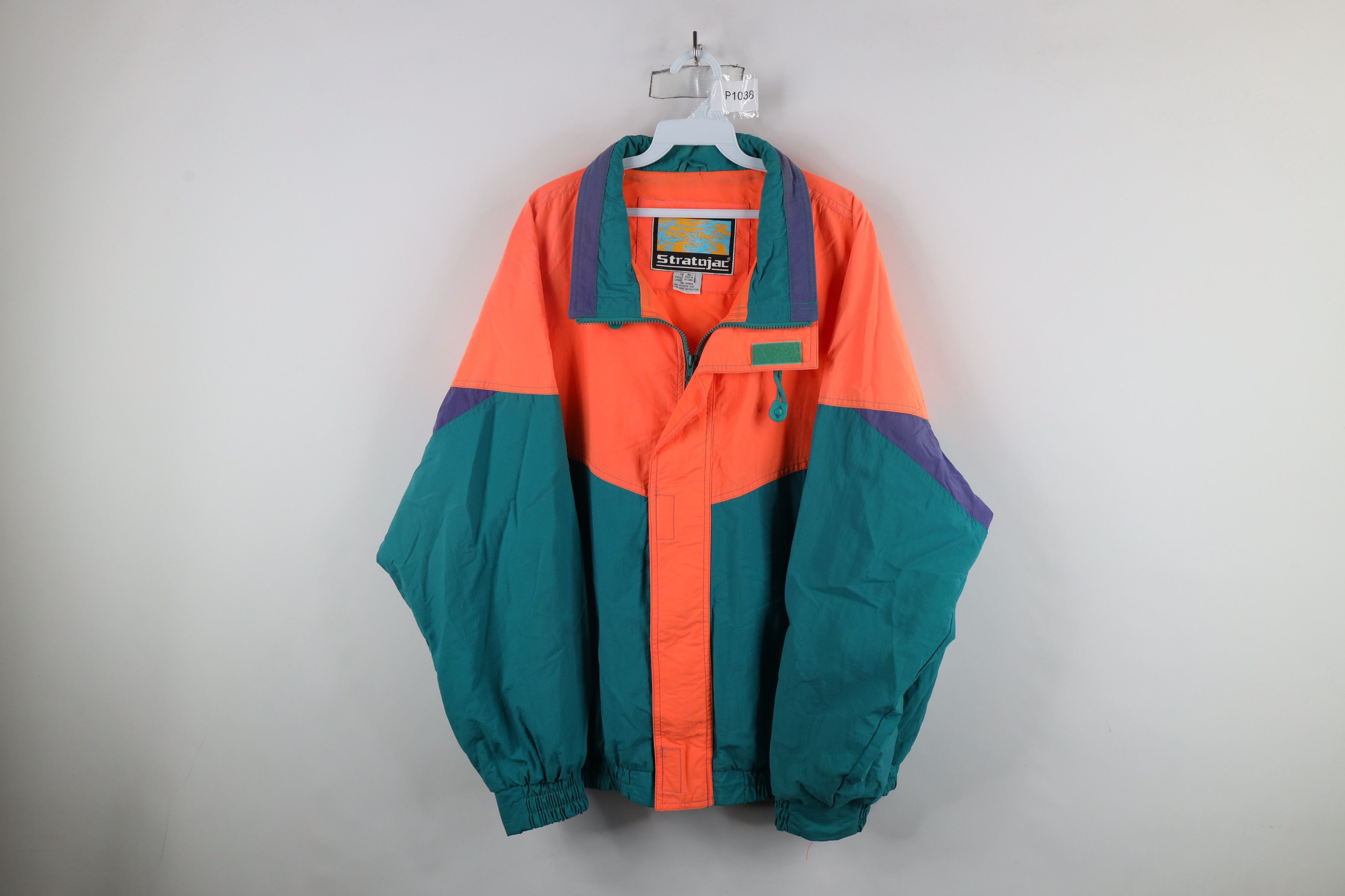 Vintage 90s Streetwear Full Zip Windbreaker Jacket Nylon