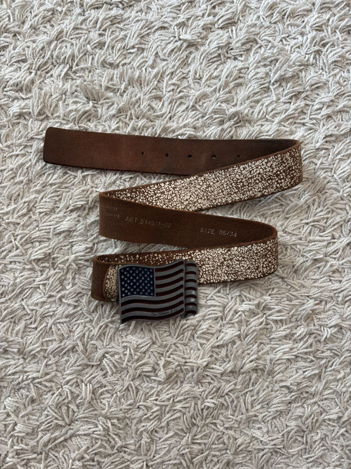 Levi's Vintage Clothing × Vintage 🇺🇸Faded Vintage Big Logo Belt Levis America Size ONE SIZE - 1 Thumbnail