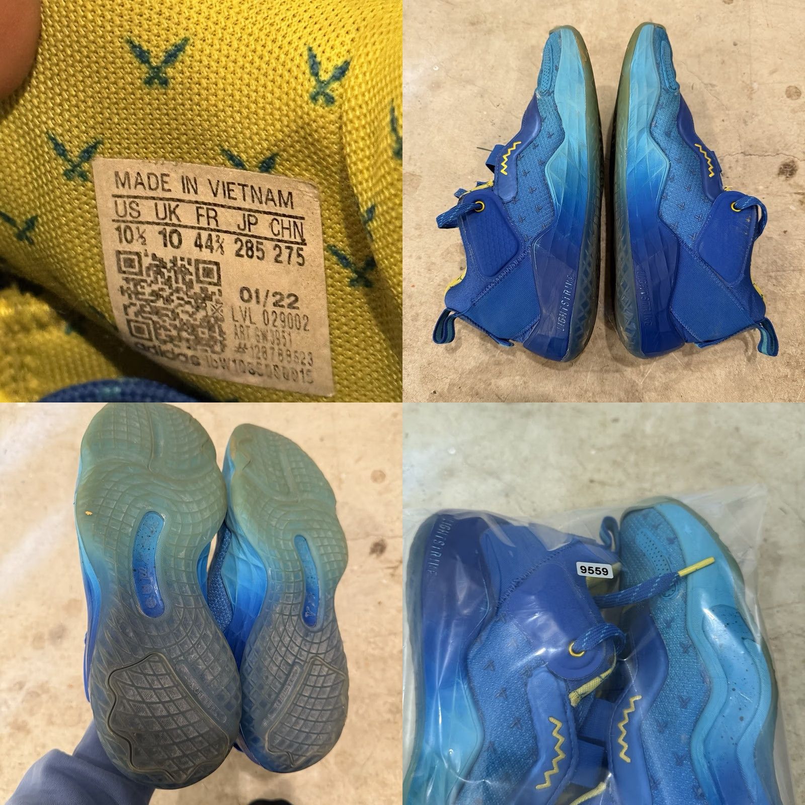 Adidas Adidas X Ninja Time In DON Issue 3 GW3951 Mens Size 10.5 Blue Bright Yellow Sneakers Size US 10 / EU 43 - 8 Thumbnail