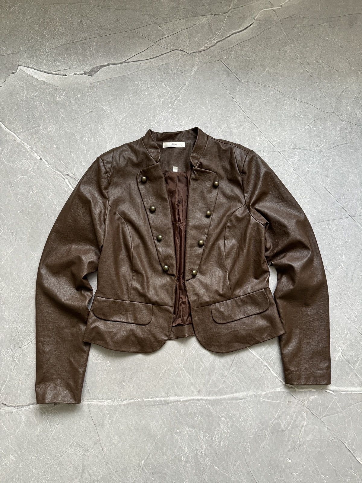 Hysteric Glamour 00s Military Napoleon Leather Blazer Jacket PPFM Style Size L / US 10 / IT 46 - 1 Thumbnail