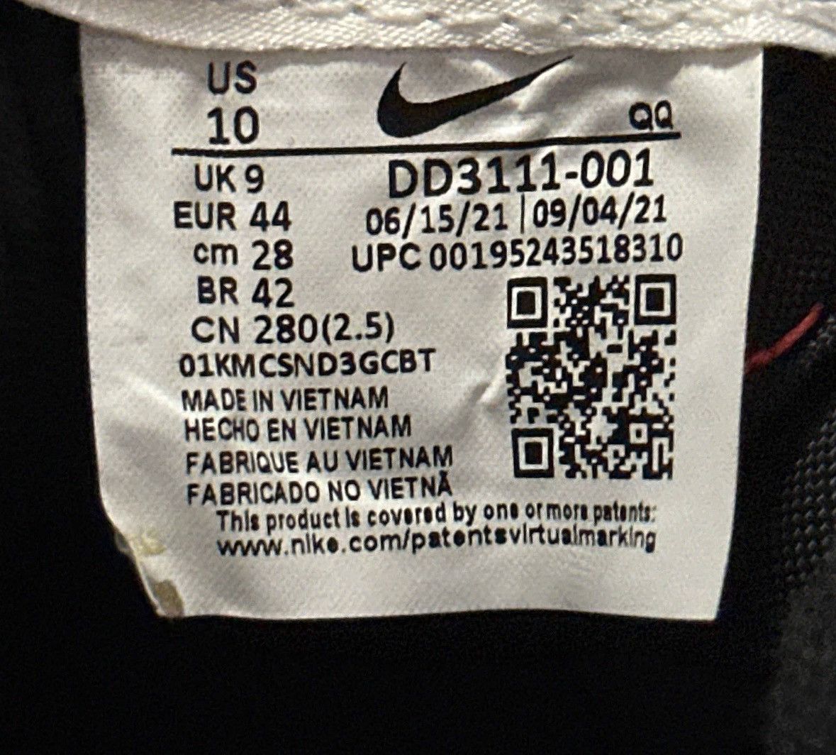 Nike Nike Blazer '77 Jumbo Mid Black Bright Crimson Size US 10 / EU 43 - 9 Thumbnail