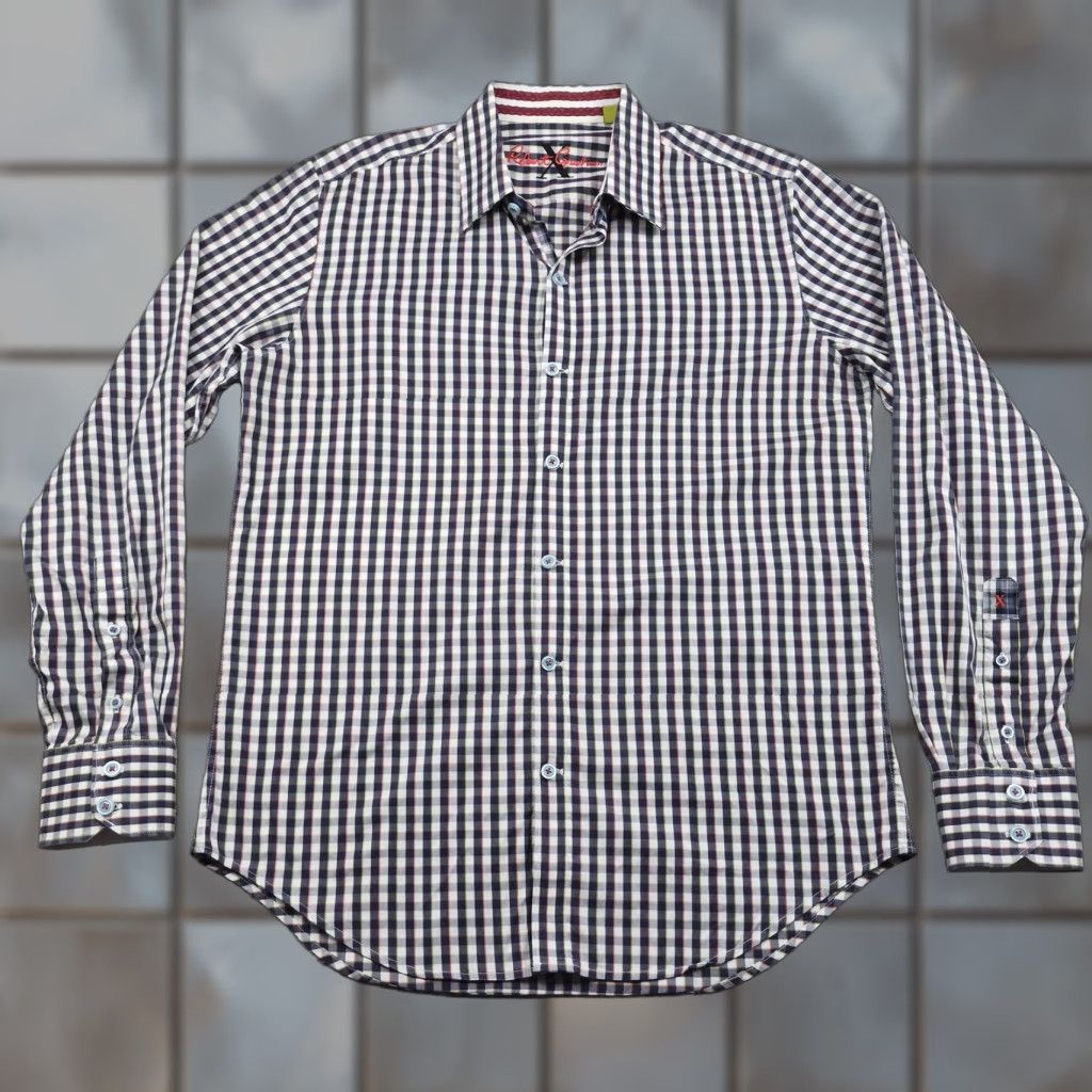 Robert Graham Robert Graham X Collection Shirt Mens Small Button-Up Slim Fit Long Sleeve Check Multicolor Casual Size US S / EU 44-46 / 1 - 1 Thumbnail