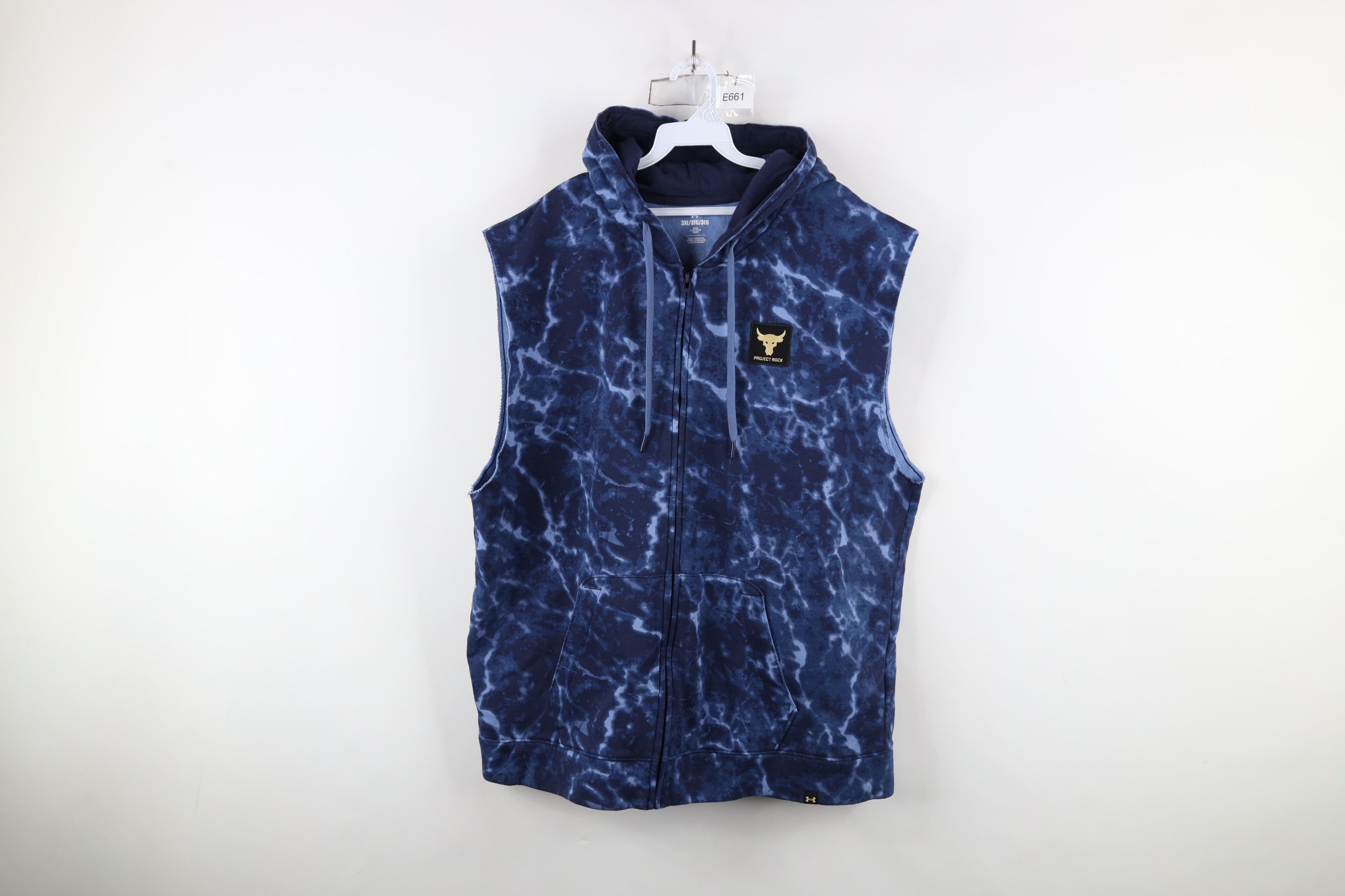 Under Armour × Vintage Under Armour x Project Rock Wash Sleeveless Muscle Hoodie Size US XXL / EU 58 / 5 - 1 Thumbnail