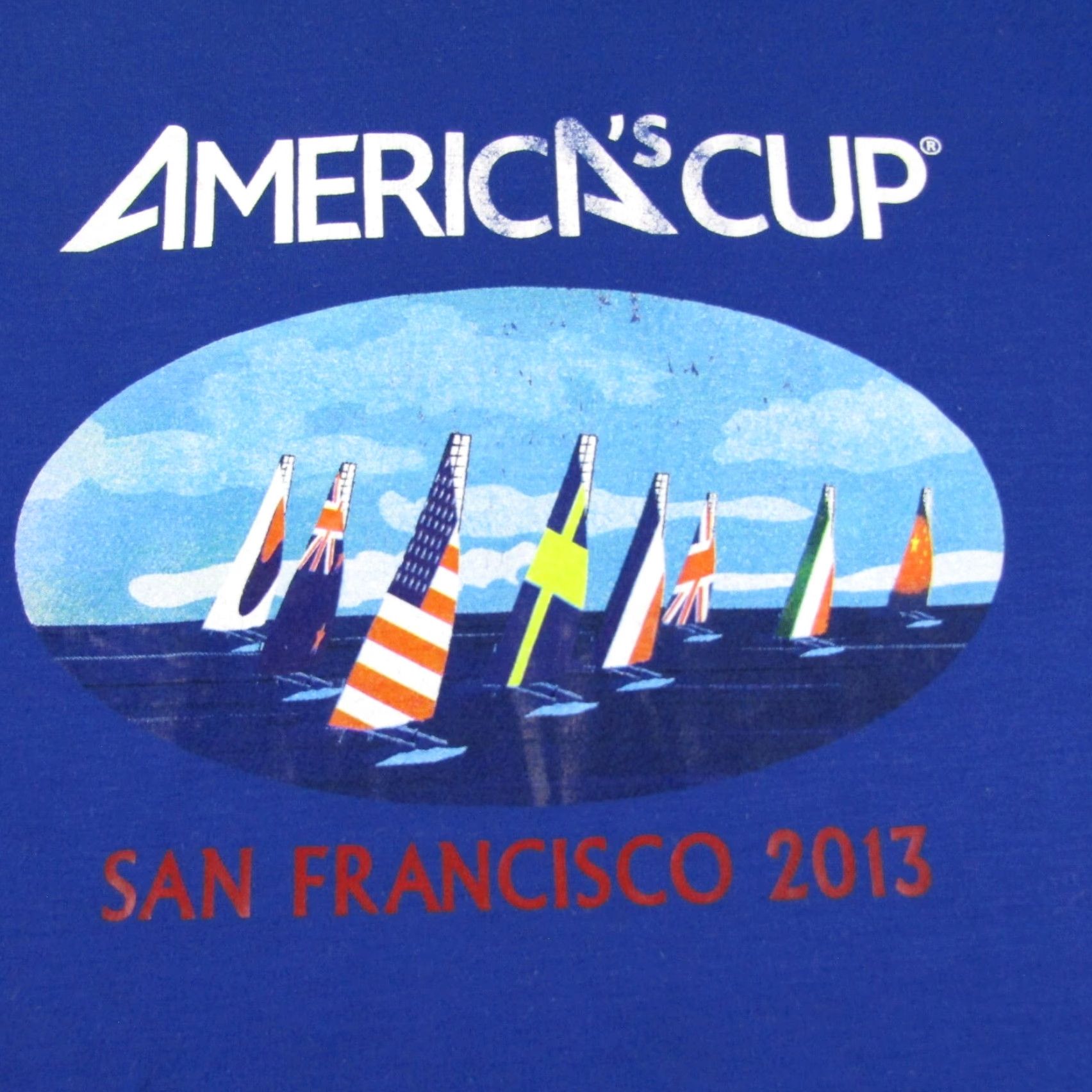 Vintage VINTAGE America's Cup Shirt Womens XL Blue 34th San Francisco 2013 Sailing Racing Top Tee Size XL / US 12-14 / IT 48-50 - 2 Thumbnail