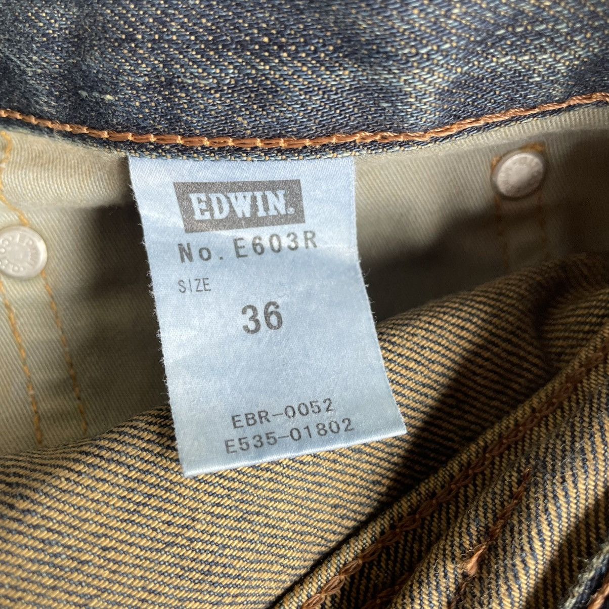 Edwin 🔥Vintage Edwin E535 Stoned Washed Distress Denim Jeans Size US 37 - 13 Thumbnail