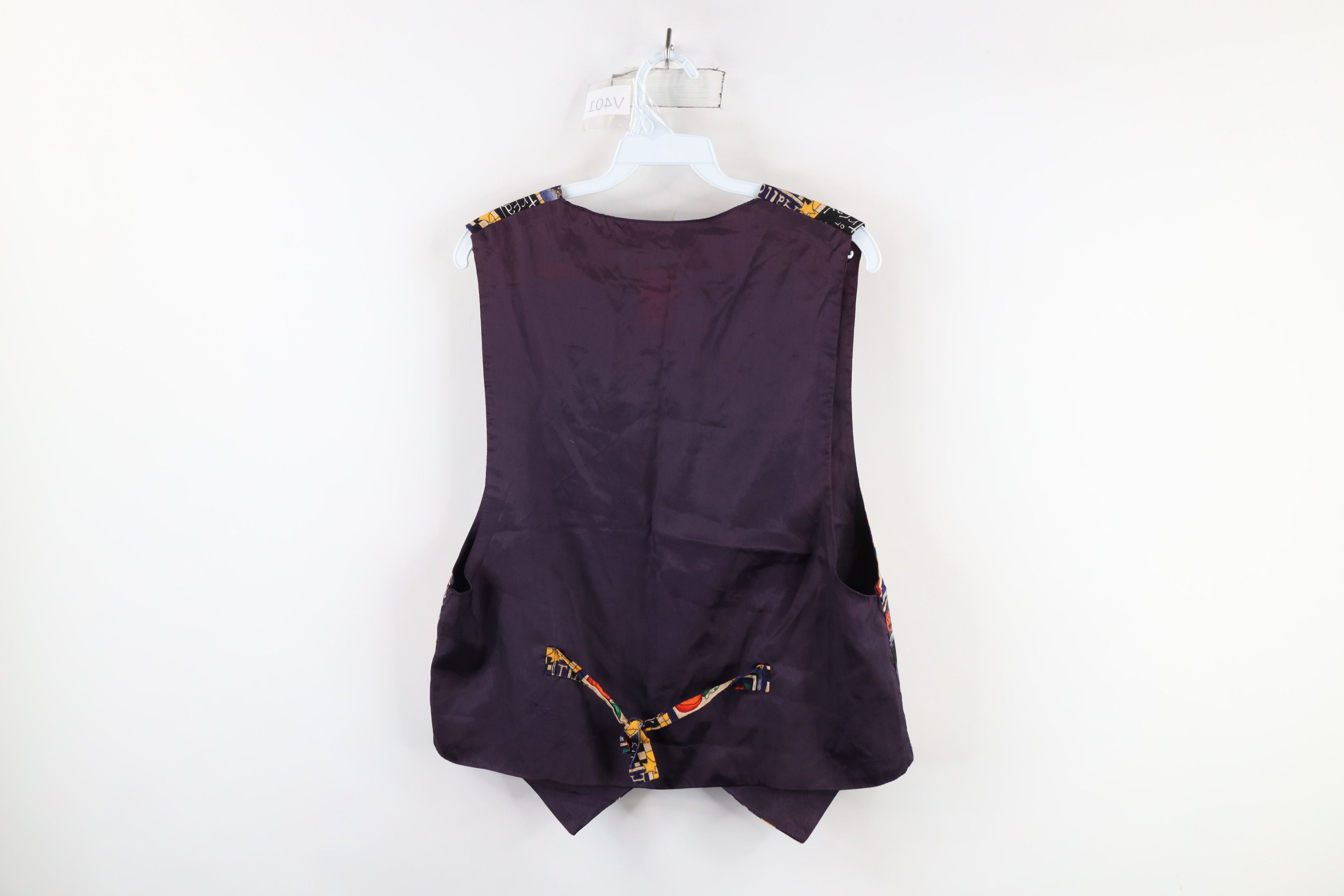 Vintage Vintage 90s Streetwear Tie Back Button Vest Jacket USA Size L / US 10 / IT 46 - 11 Thumbnail