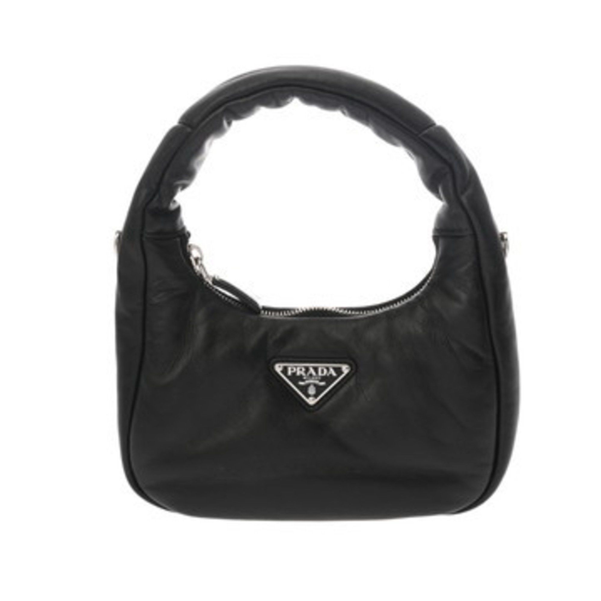 PRADA Padded MINI Black 1BA384 Women's Nappa Leather Handbag A-Rank Pre-Owned Ginzo