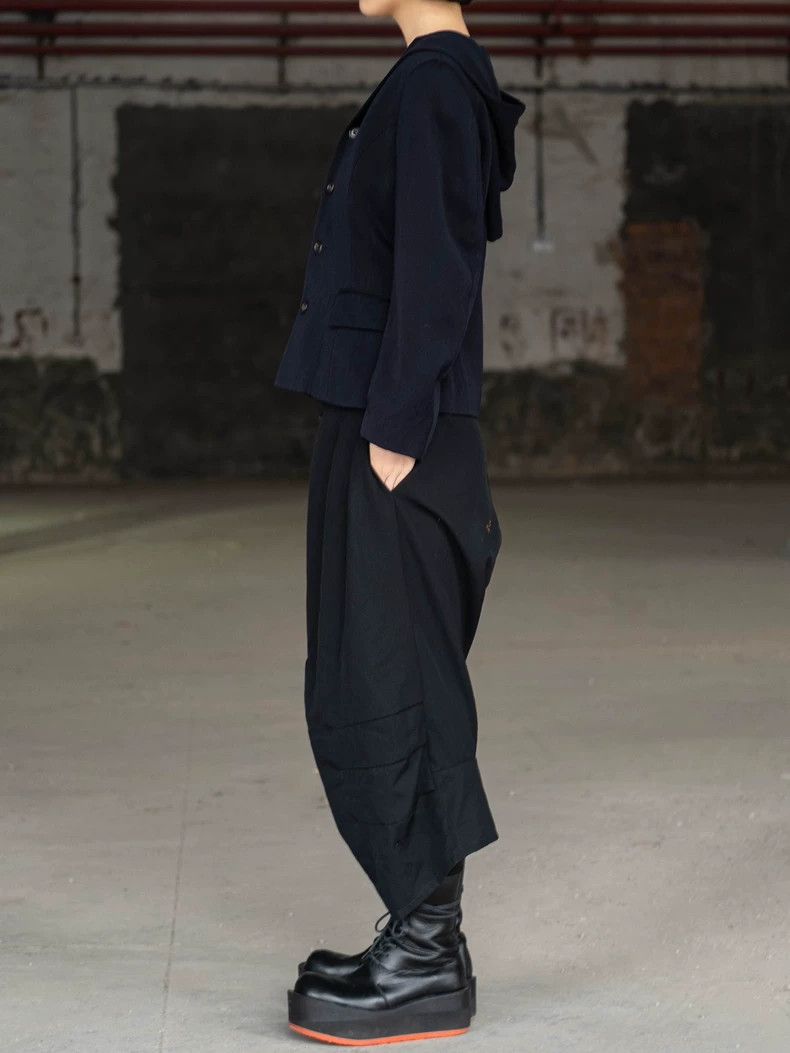 Comme des Garcons Comme Des Garcons Navy blue wool witch hat coat Size M / US 6-8 / IT 42-44 - 5 Thumbnail
