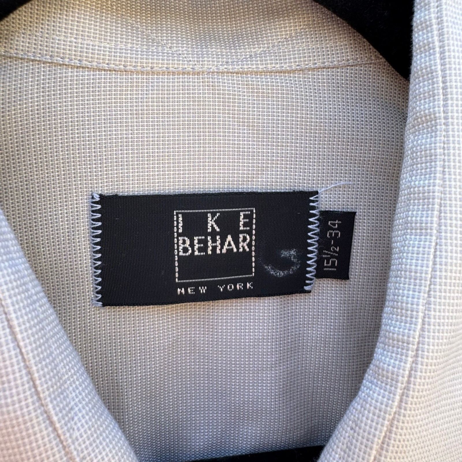 Ike Behar Ike Behar New York Mens Tan Micro Check Dress Shirt 15.5 34 Size US M / EU 48-50 / 2 - 2 Thumbnail