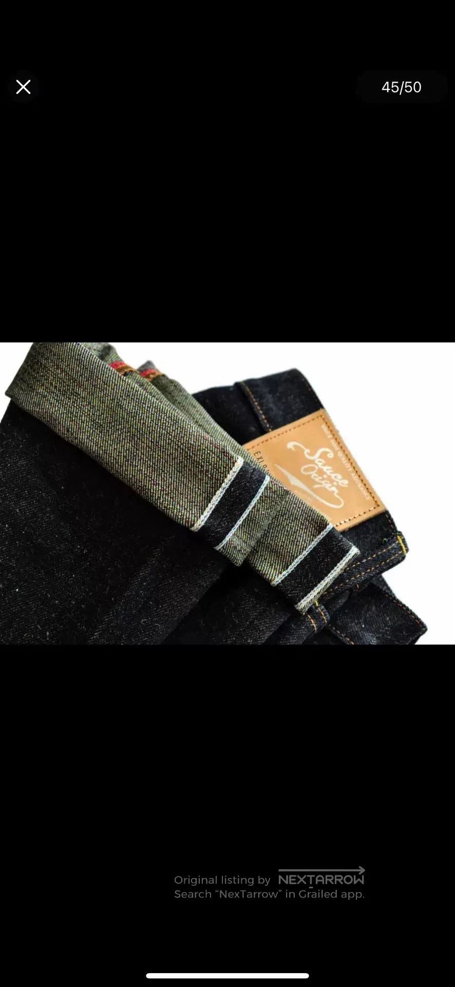 Sauce Zhan Sauce Origin Engraved Silver Limited Jeans. Size US 33 - 6 Thumbnail