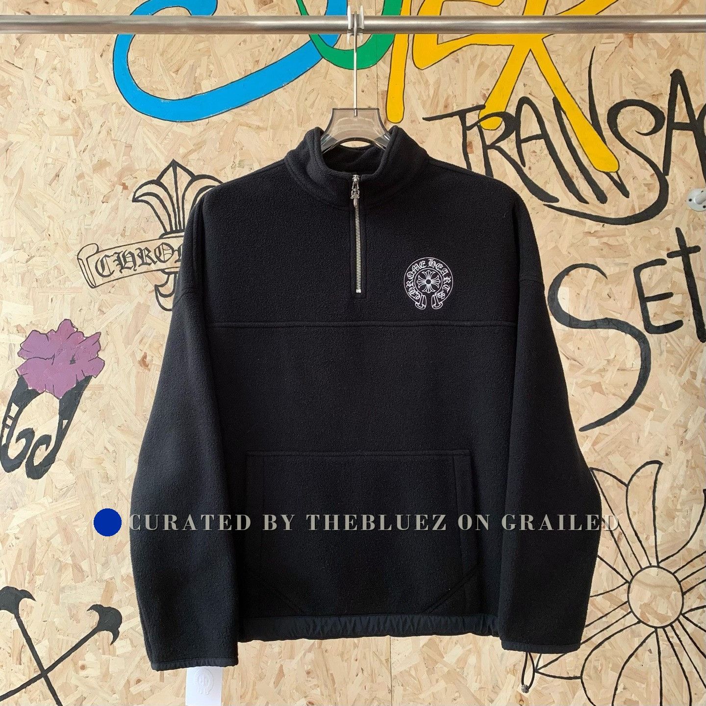 Chrome Hearts Chrome Hearts Half Zip Horse Shoe Fleece Jacket 