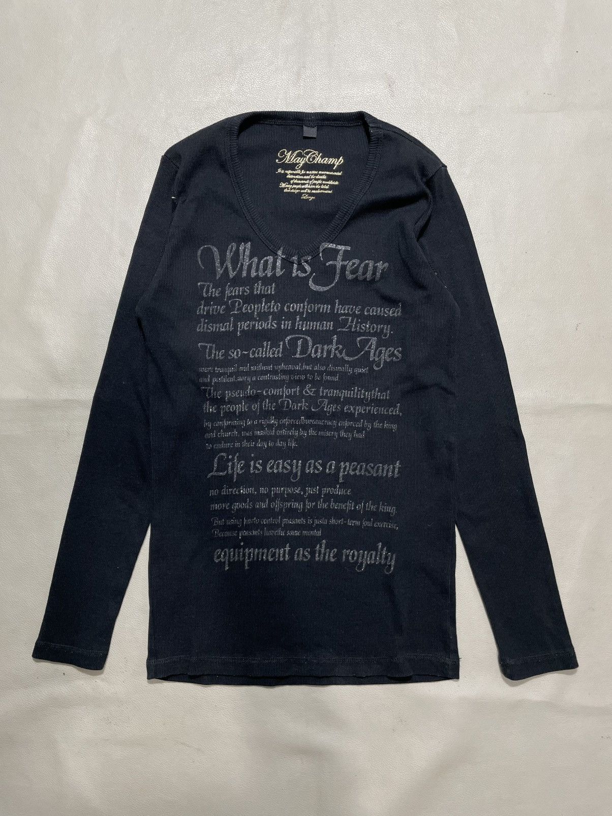 Hysteric Glamour What is Fear Poem Long Sleeve Japan Size L / US 10 / IT 46 - 1 Thumbnail