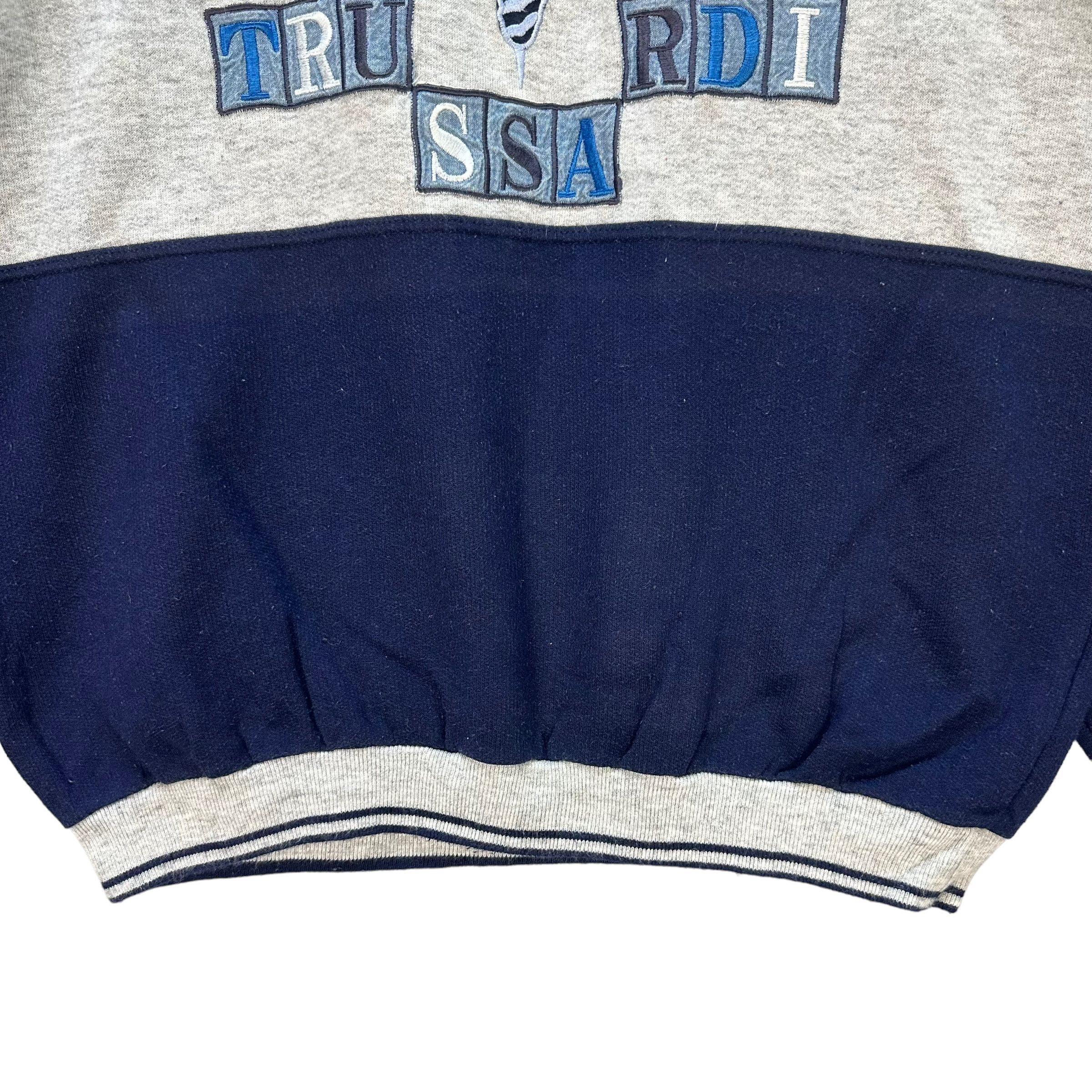 Trussardi TRUSSARDI EMBROIDERY LOGO COLORBLOCK SWEATSHIRT #8569-015 Size US M / EU 48-50 / 2 - 4 Thumbnail