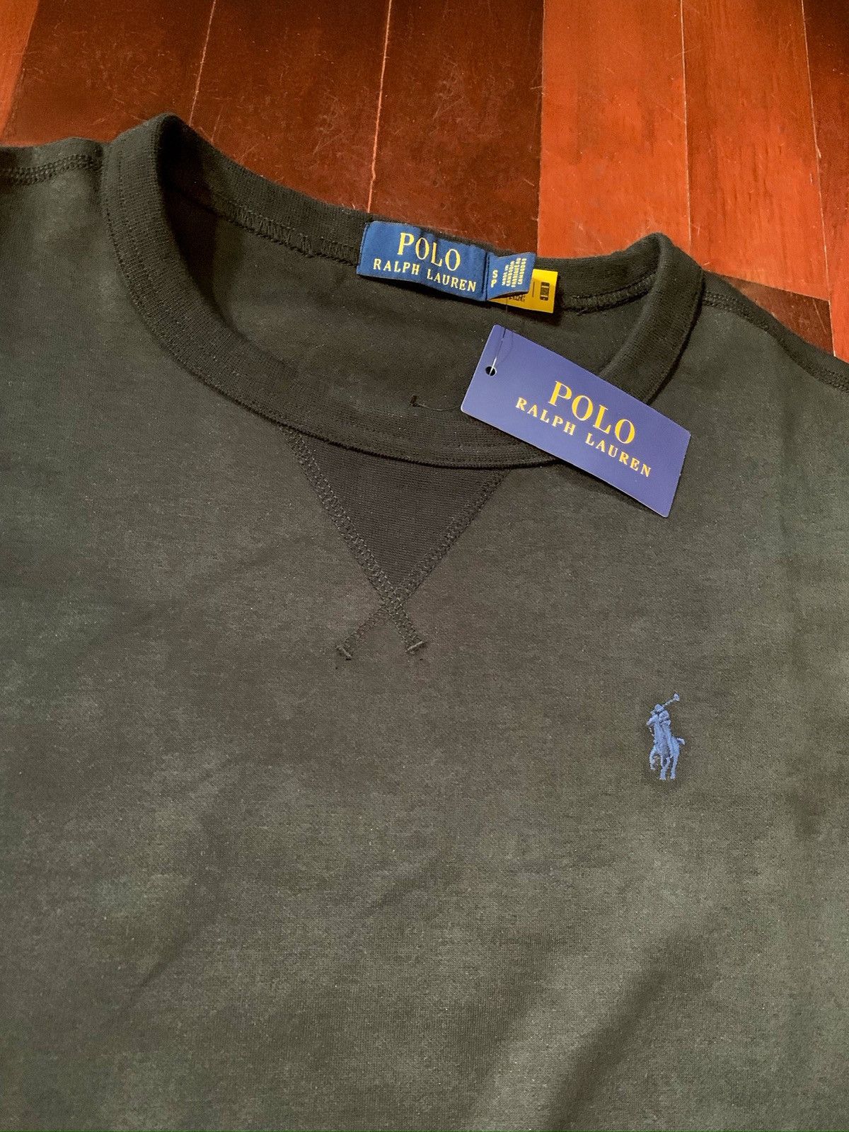 Ralph Lauren 🖤 Ralph Lauren Black Sweater with Navy Logo | Size S Size US S / EU 44-46 / 1 - 4 Thumbnail
