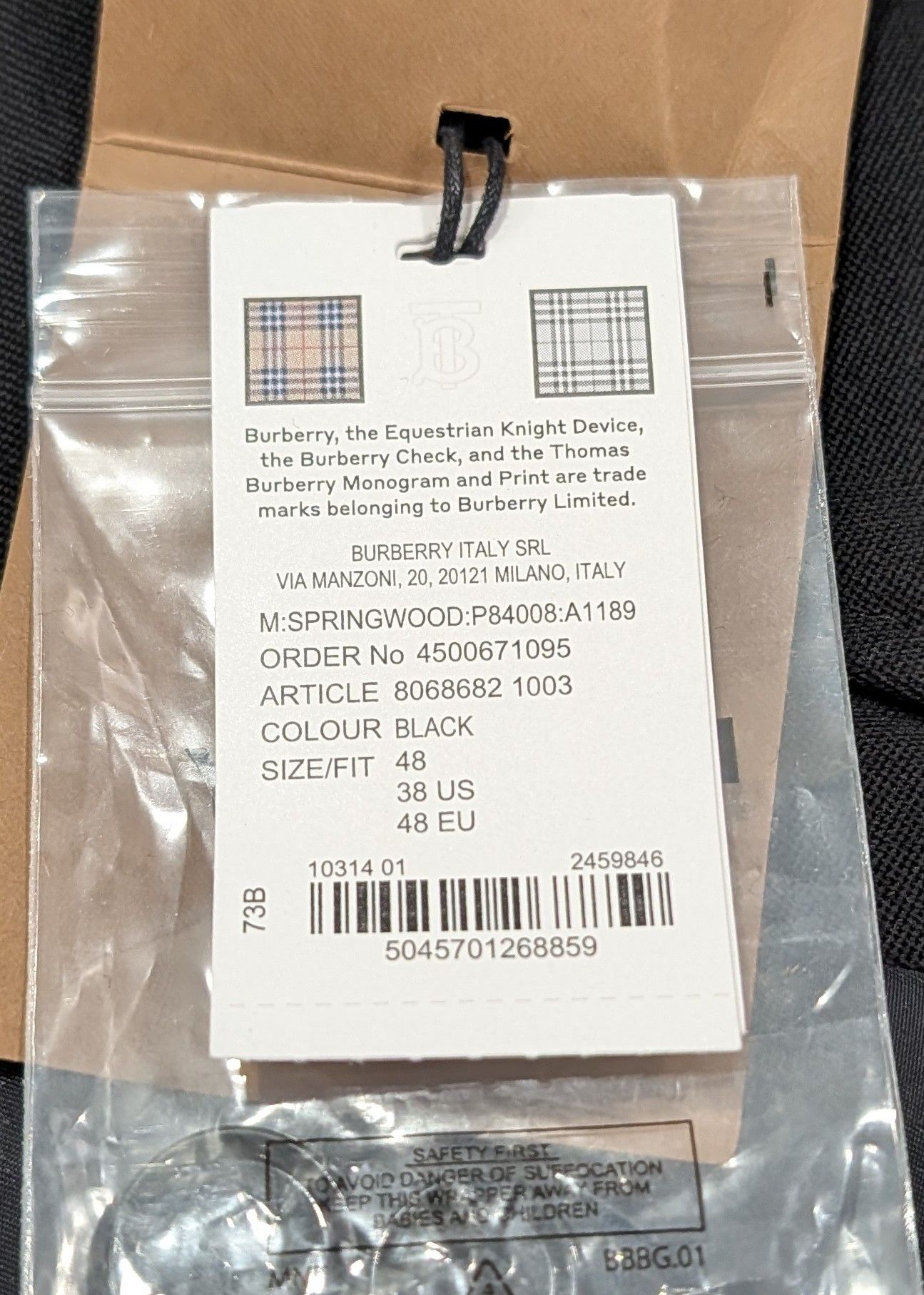 Burberry Burberry Two-Tone Tapered Trousers Pants Black 48 US 32 Size US 32 / EU 48 - 8 Thumbnail