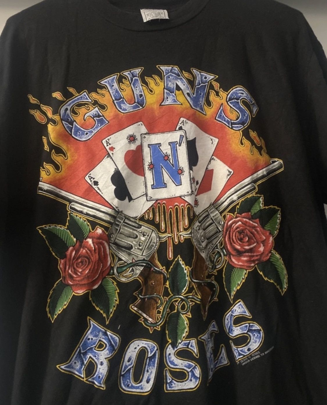 Vintage Guns N Roses Use your illusion tour tee 1991 single stitch Size US L / EU 52-54 / 3 - 4 Thumbnail
