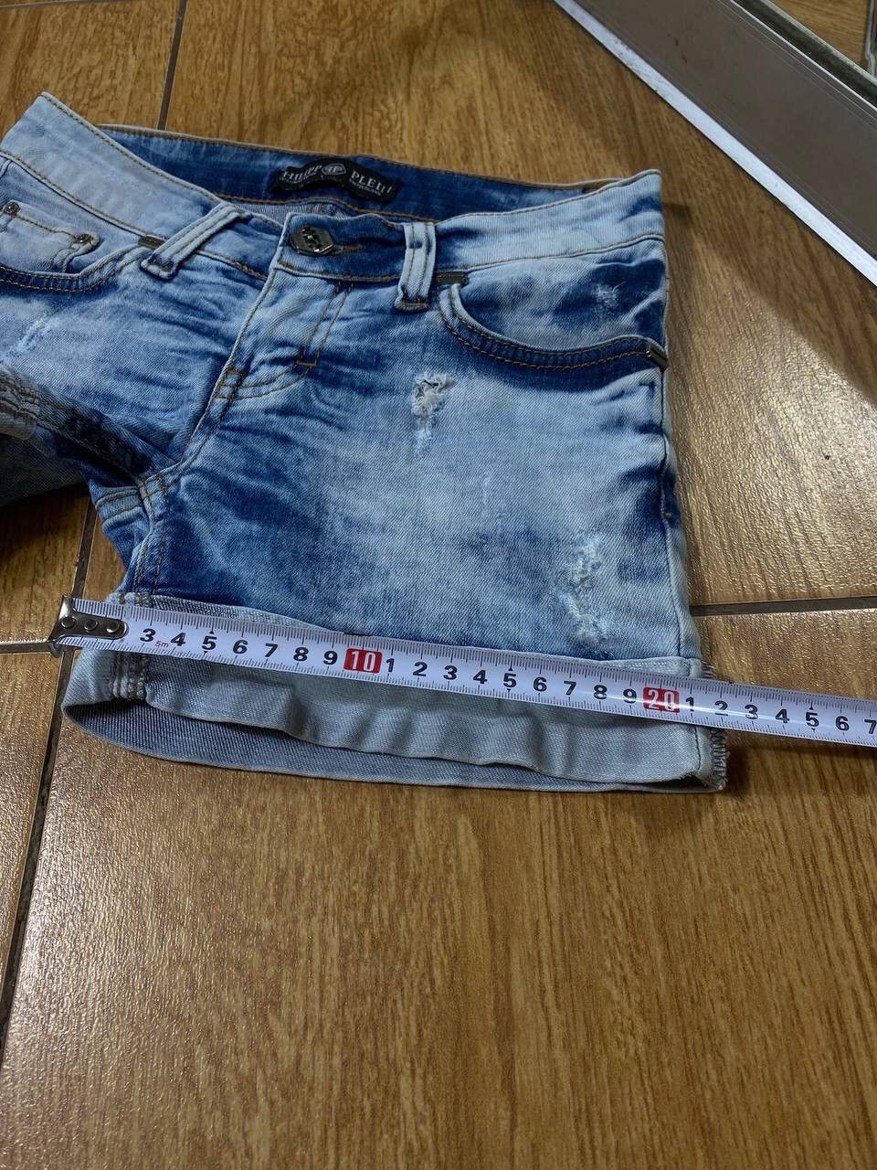 Philipp Plein Philipp Plein Skull Logo Denim Shorts Size US 26 / EU 42 - 15 Thumbnail