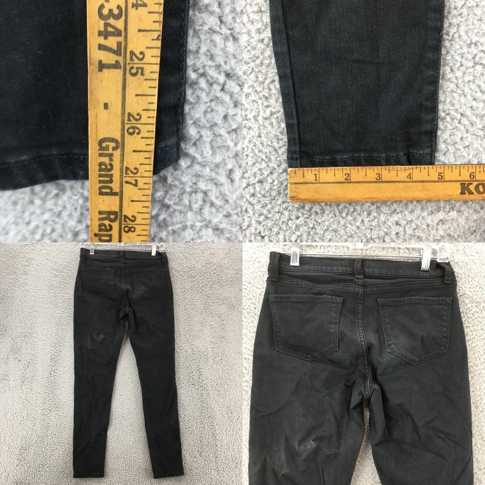 Banana Republic Banana Republic Skinny Jeans Womens 27/4 Black Mid Rise Zip Fly 5 Pockets Button Jeans Size 27" / US 4 / IT 40 - 8 Thumbnail