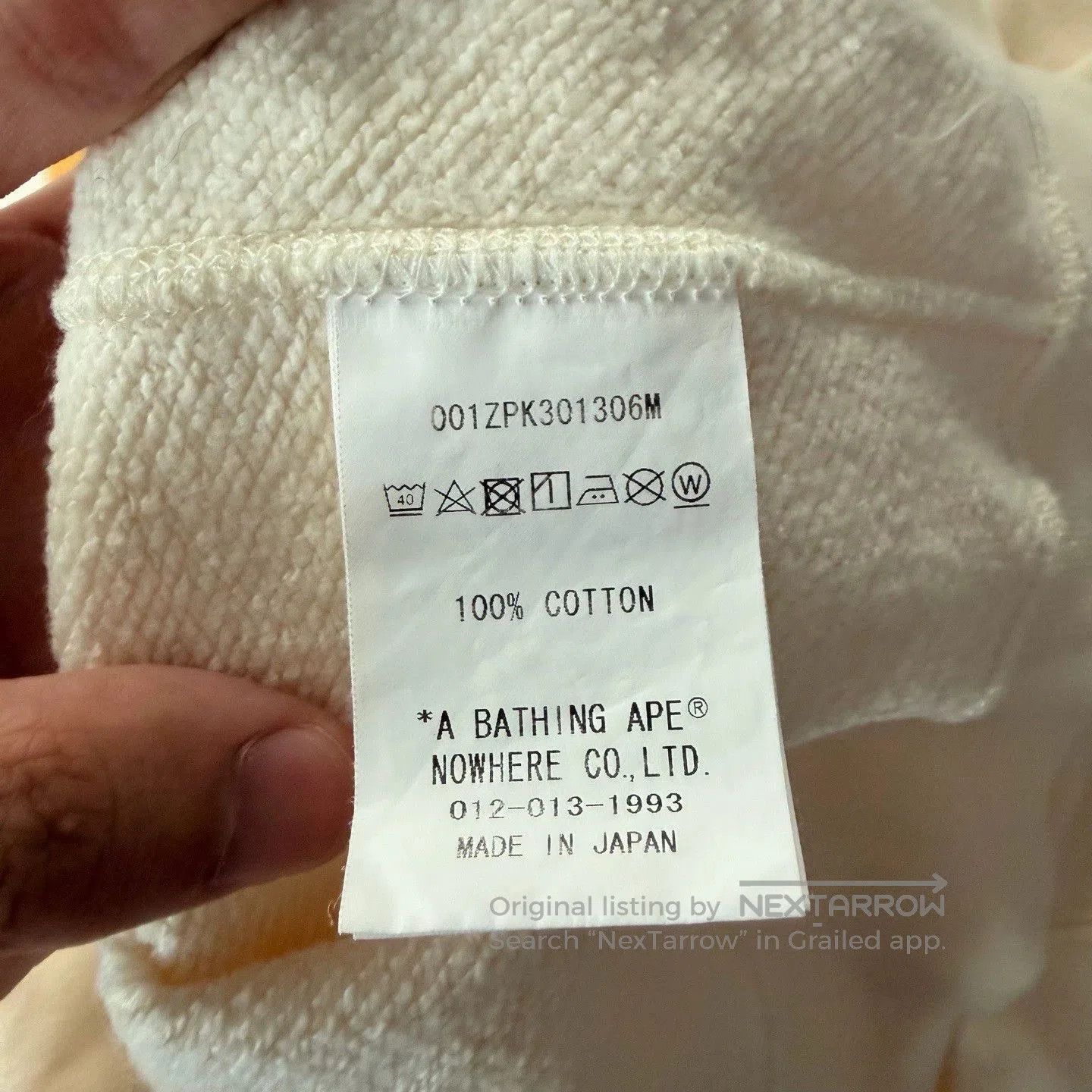 Bape bape night glow shark hoodie in cream. Size US XL / EU 56 / 4 - 5 Thumbnail