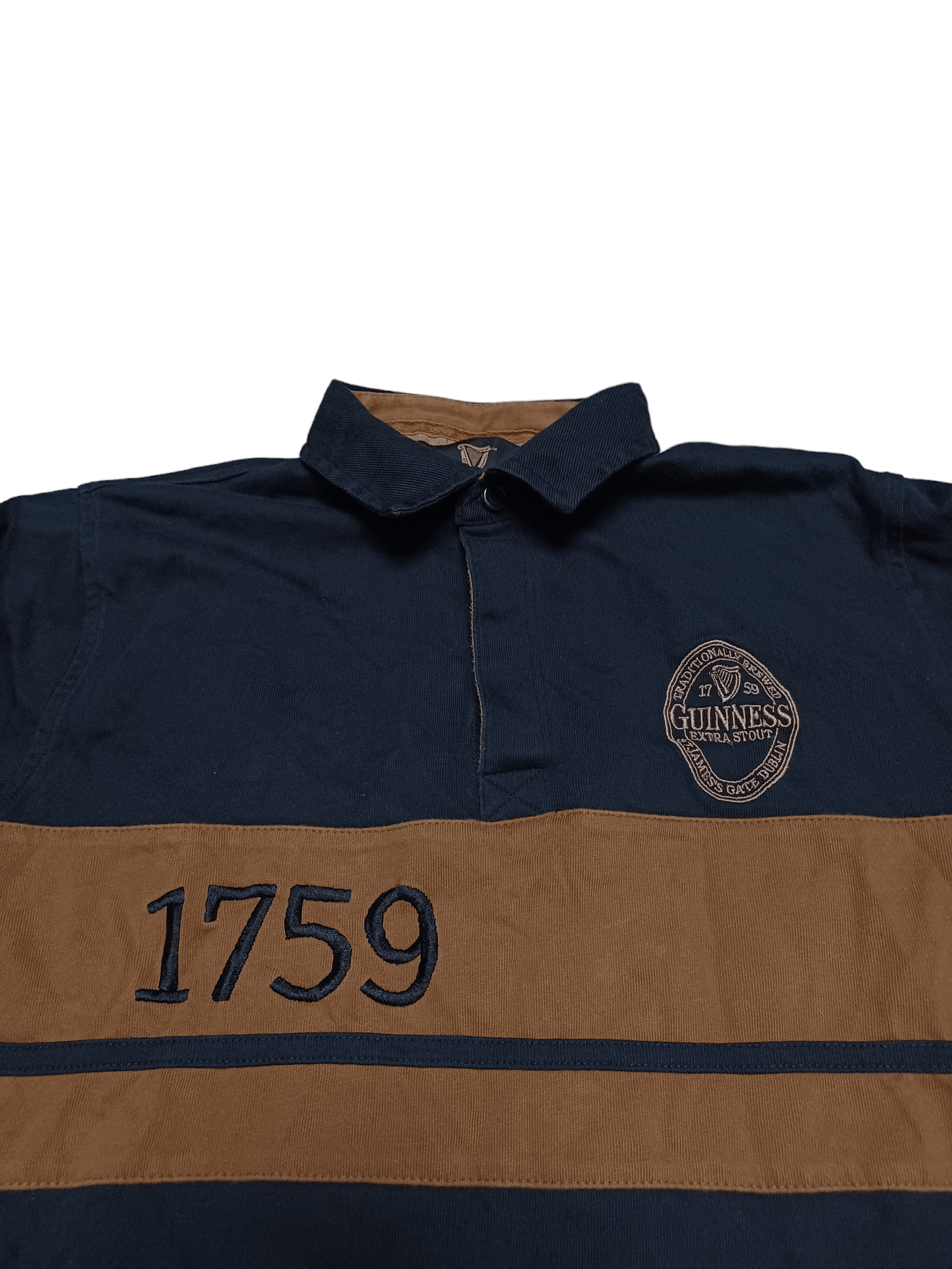 Other GUINNESS 1759 FANTSTIC BROWN RUGBY SHIRT BIGLOGO EMBROIDERED Size US M / EU 48-50 / 2 - 2 Thumbnail